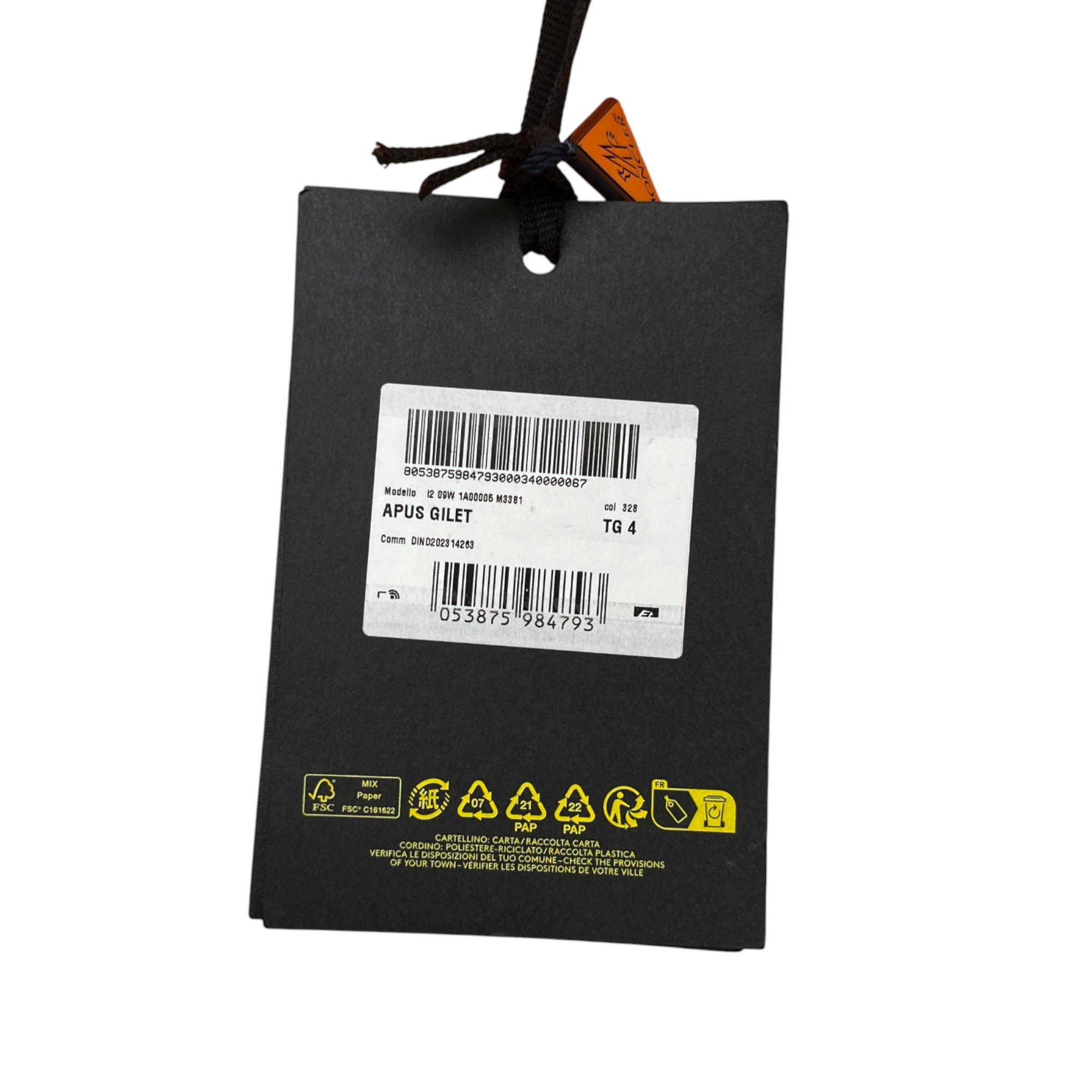 Men's Apus Gilet Orange Size 4 / XL