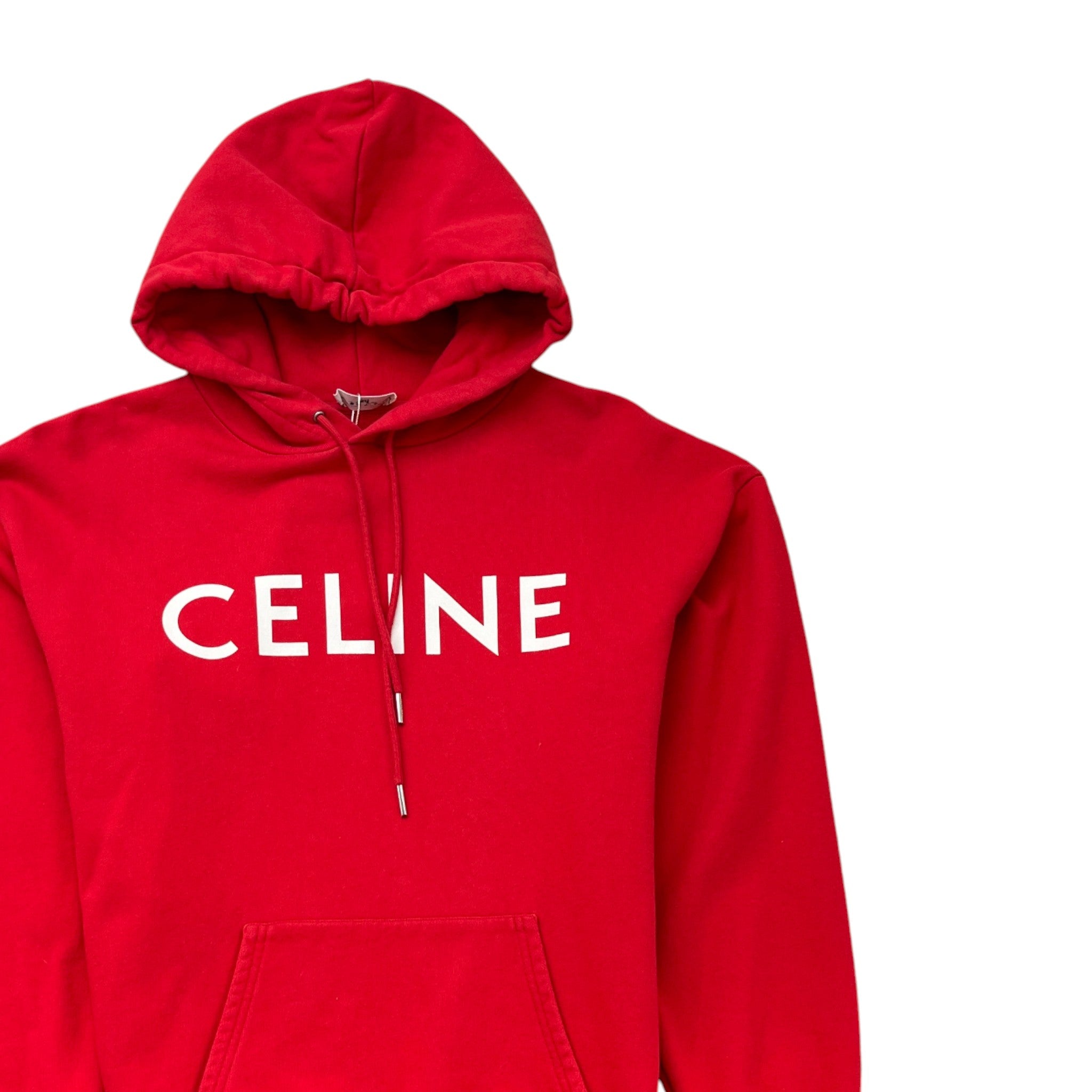 Men's Logo Print Hoodie Red Size XS