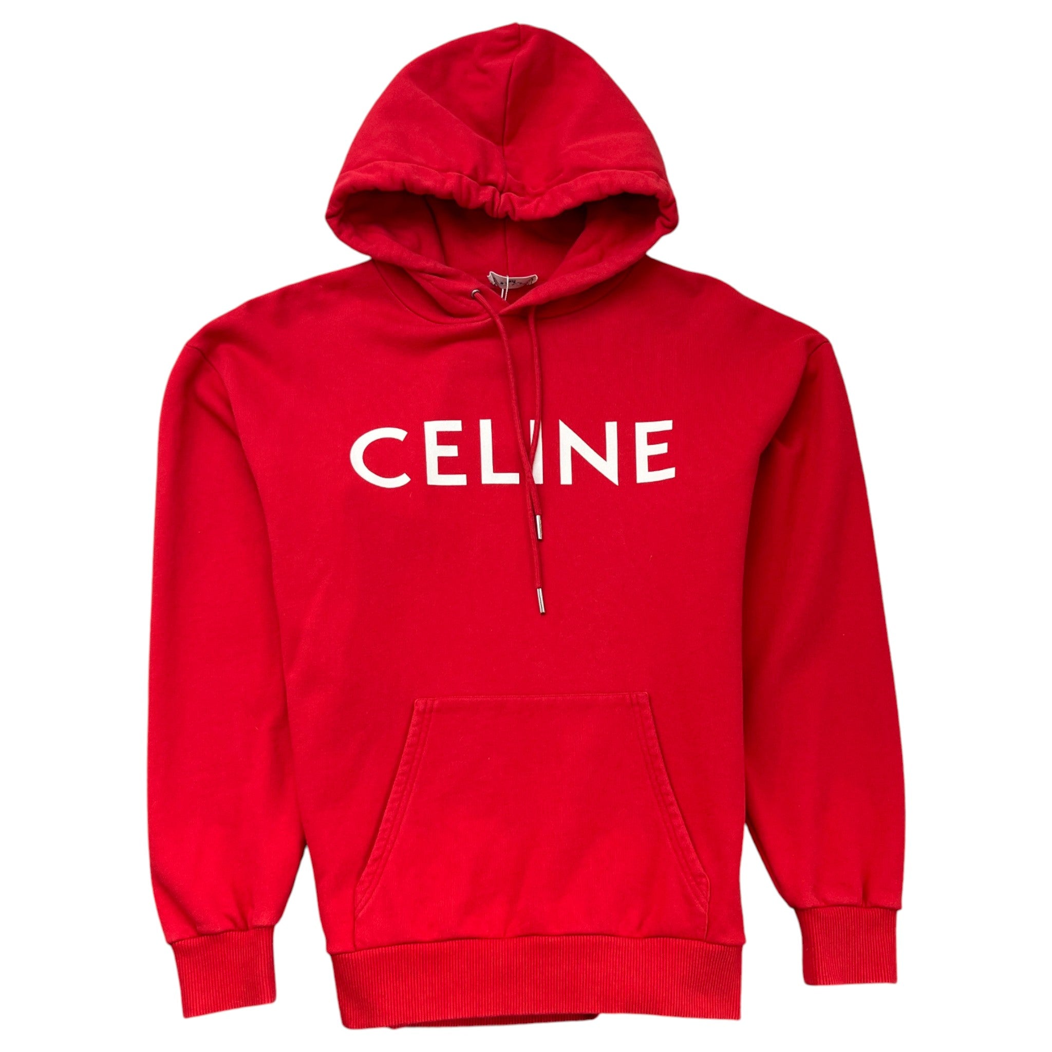 Men's Logo Print Hoodie Red Size XS