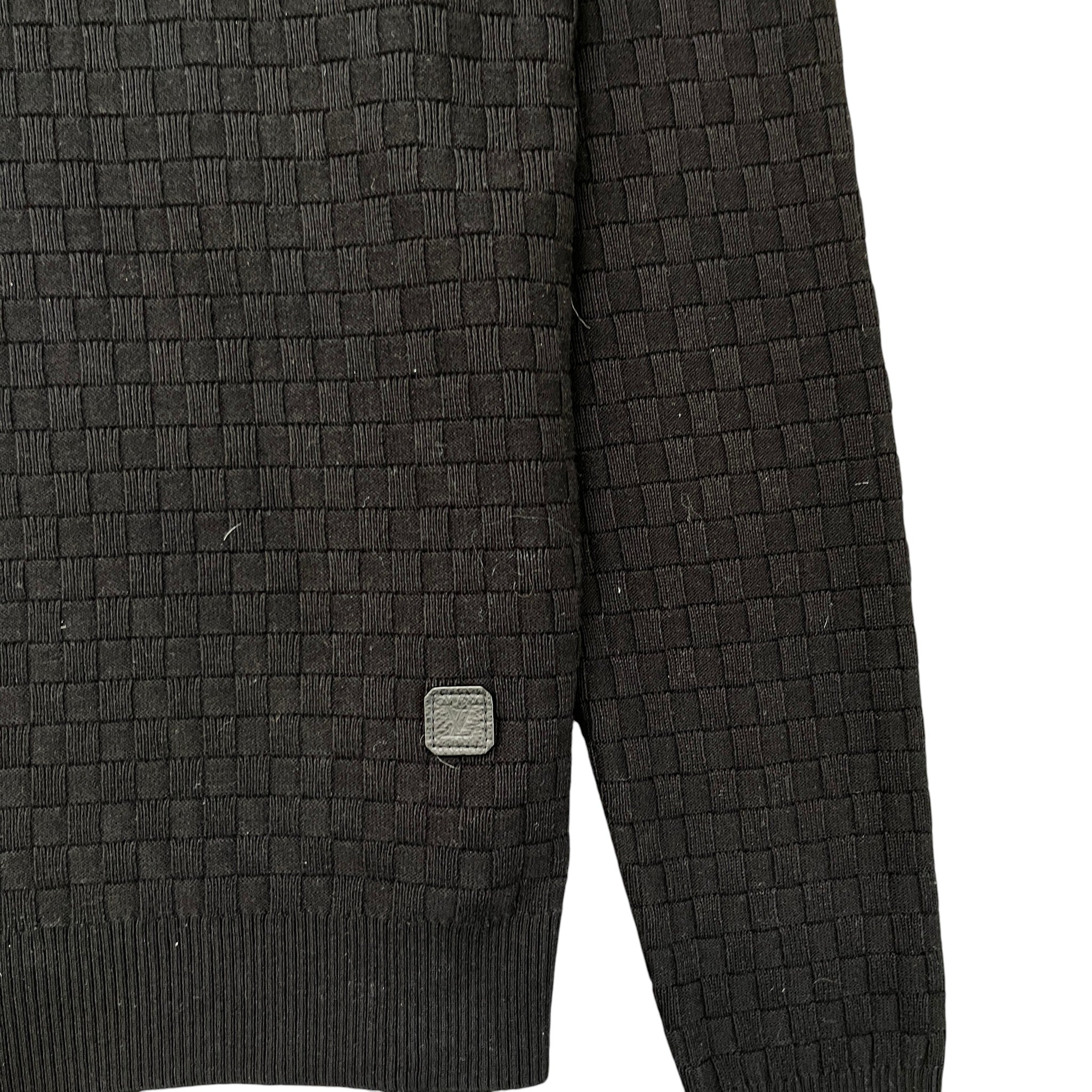 Men's Damier Signature Crewneck Jumper Black Size L