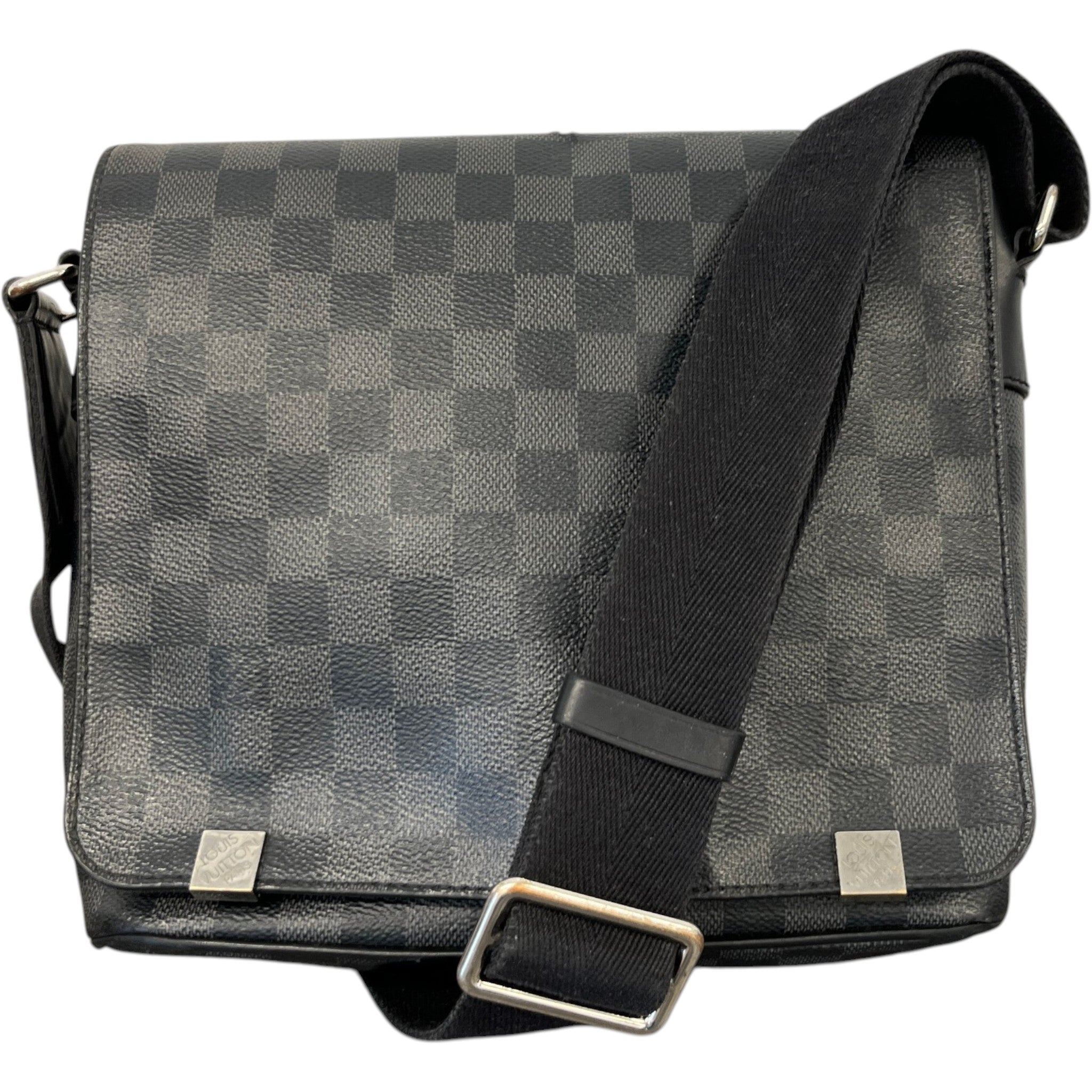 Men's Damier Graphite District Pm Messenger Bag Black