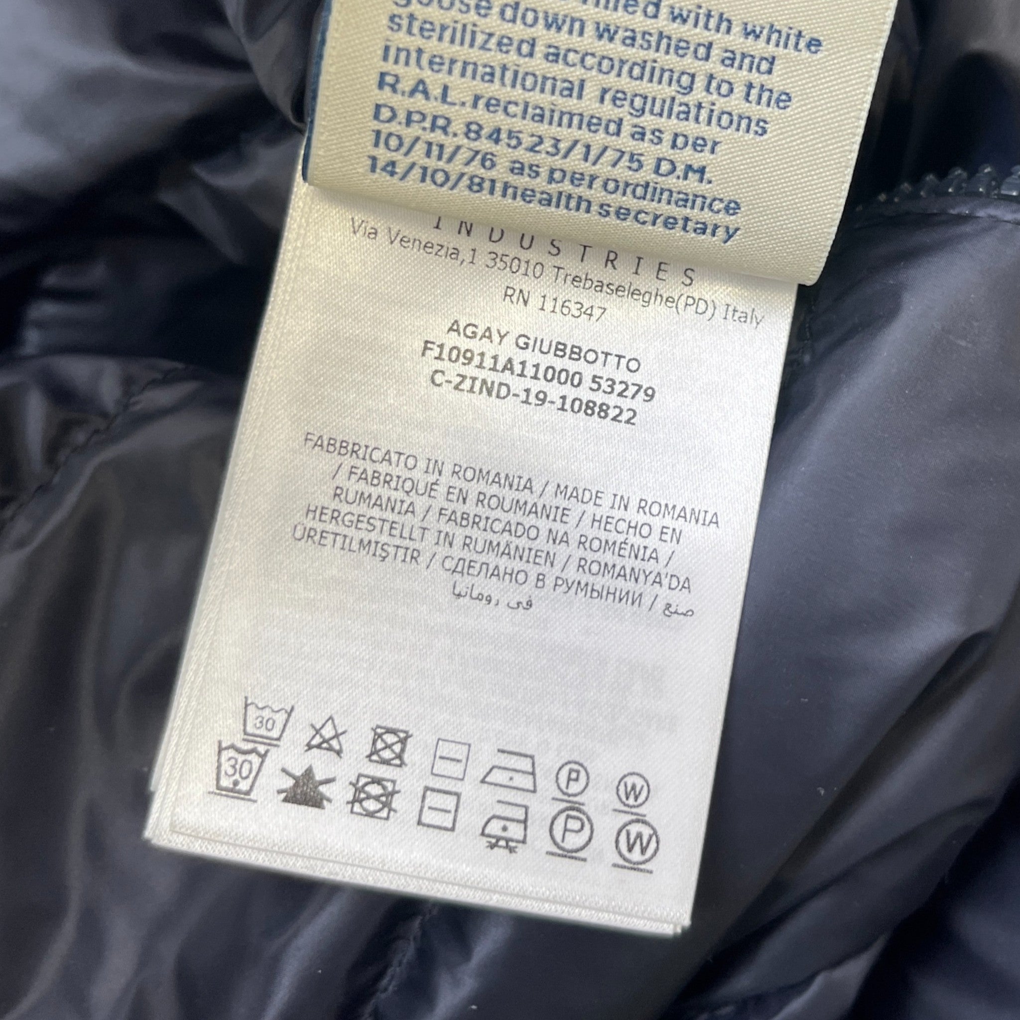 Men's Agay Down Jacket Navy Size 6 / XXXL