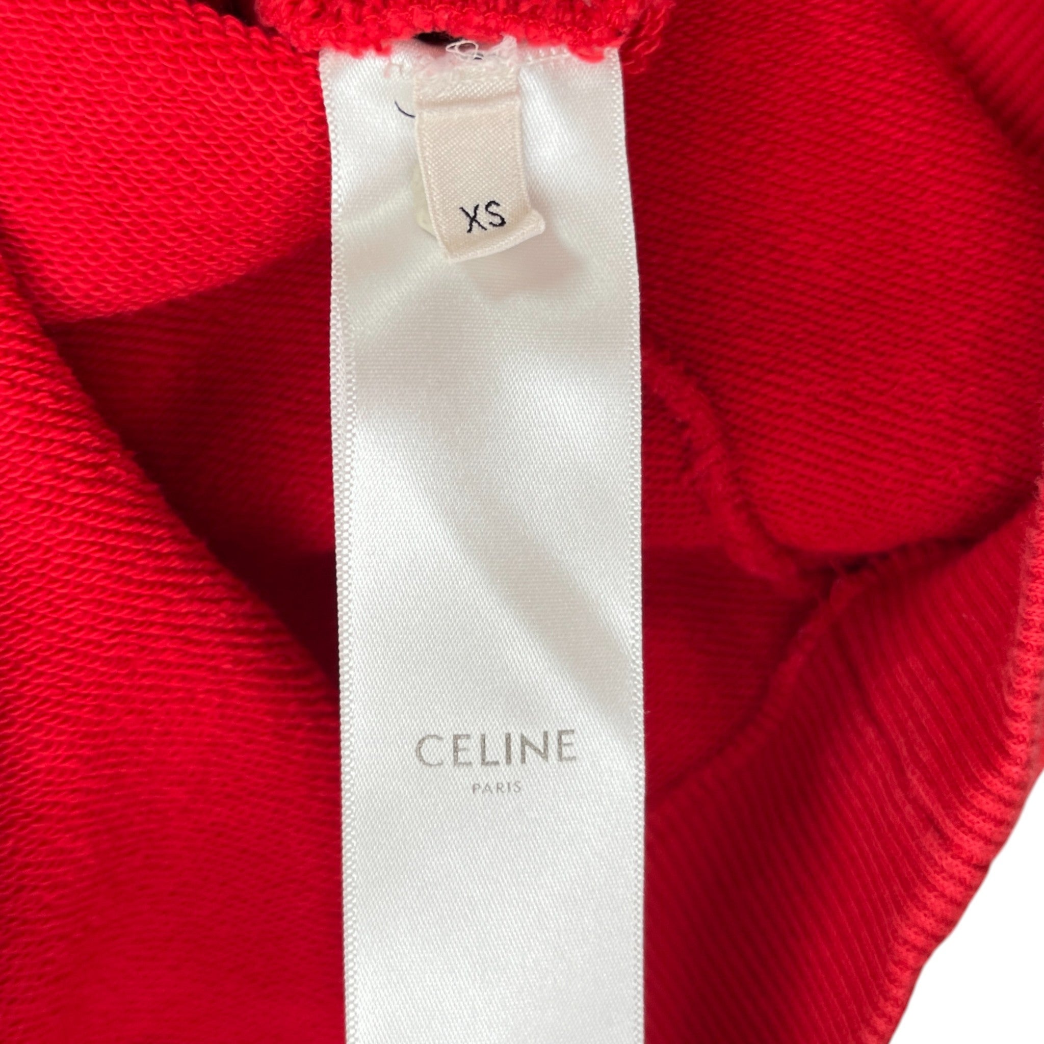 Men's Logo Print Hoodie Red Size XS