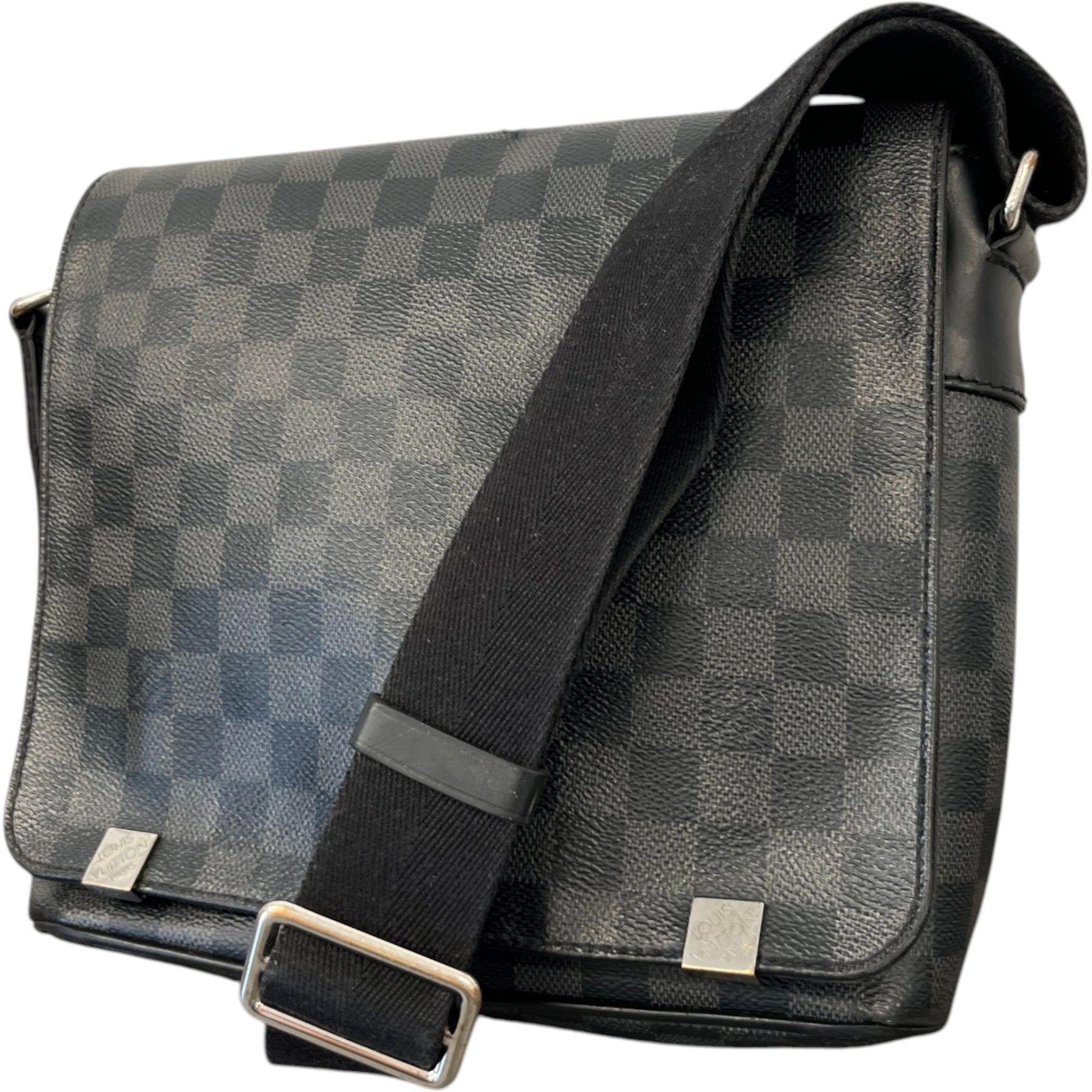 Men's Damier Graphite District Pm Messenger Bag Black