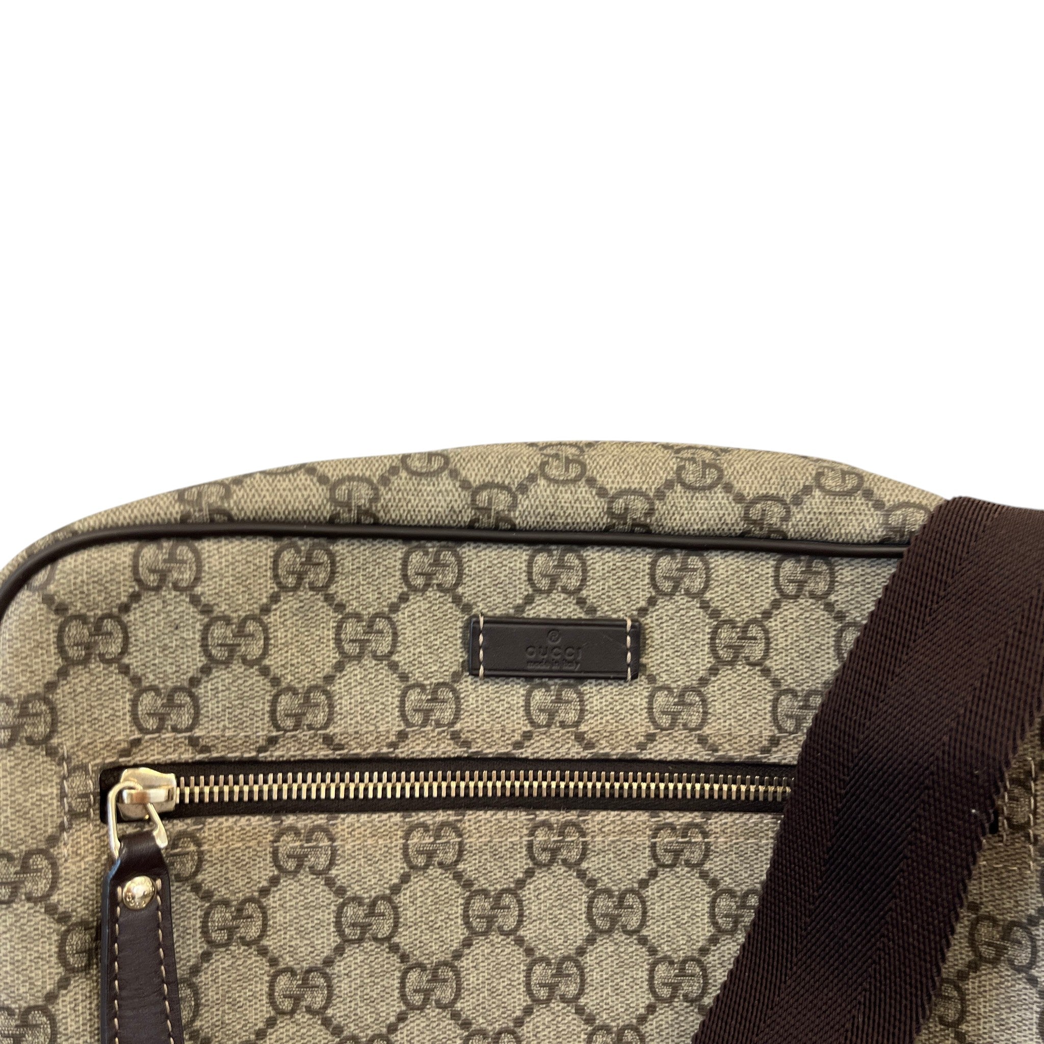 Men's Gg Supreme Messenger Bag Beige