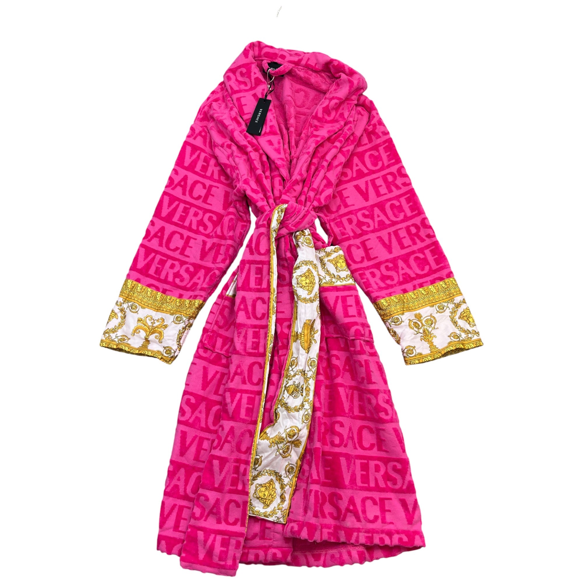 Women's I Love Baroque Bath Robe Pink Size XL
