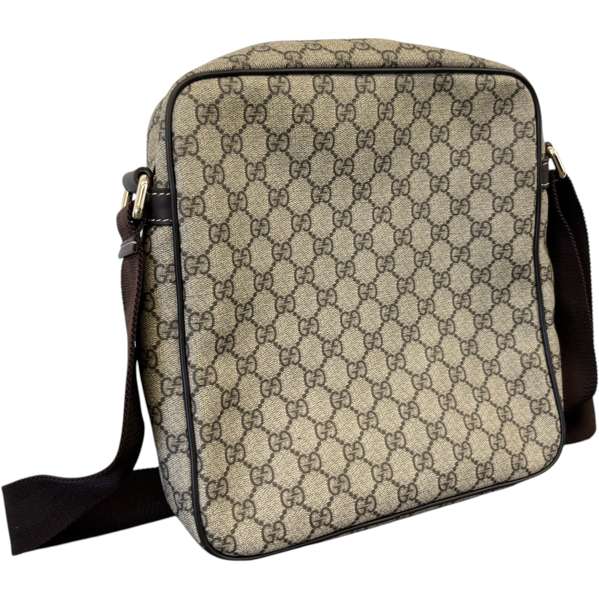 Men's Gg Supreme Messenger Bag Beige