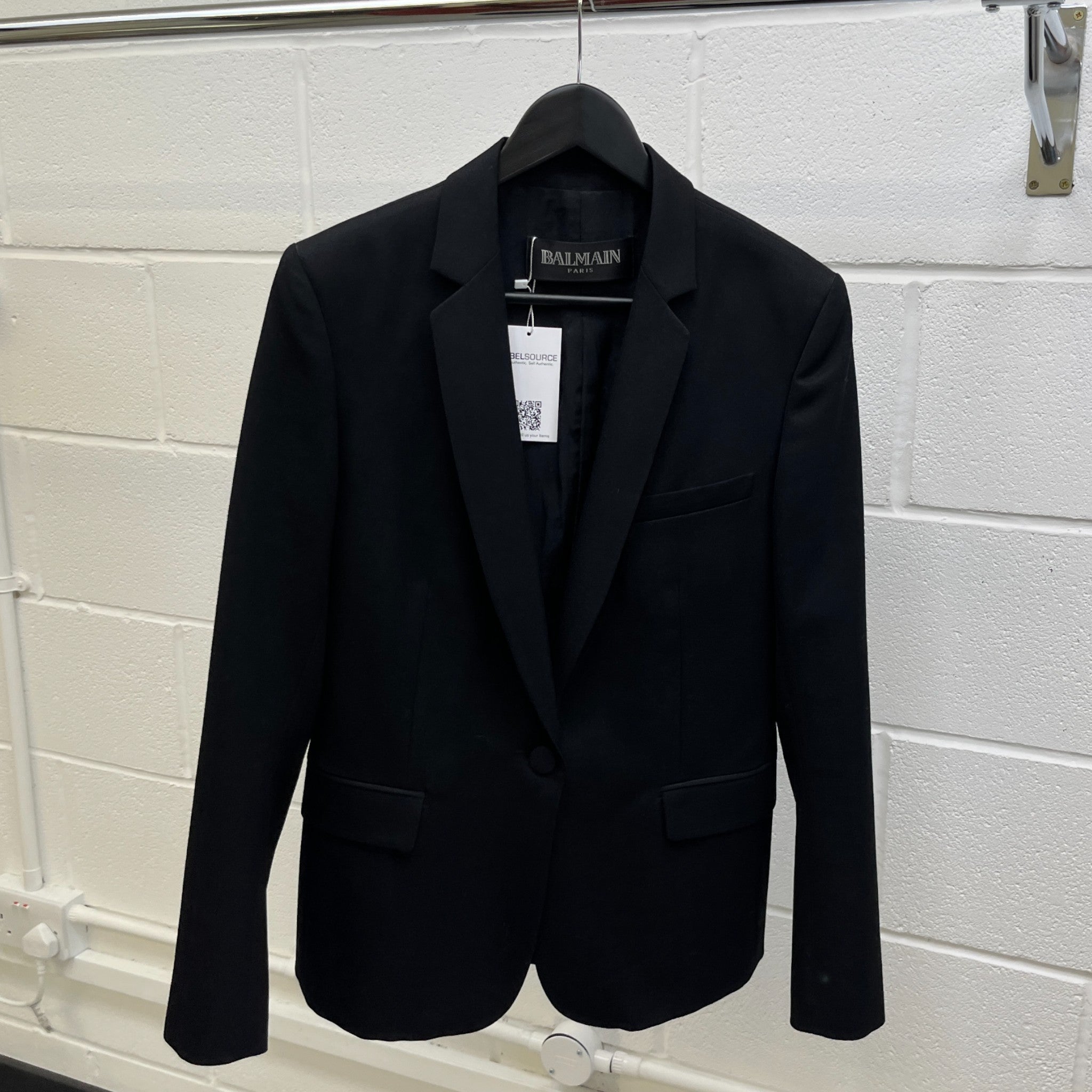 Women's Satin Lapel Double Breasted Jacket Black Size IT 38 / UK 6