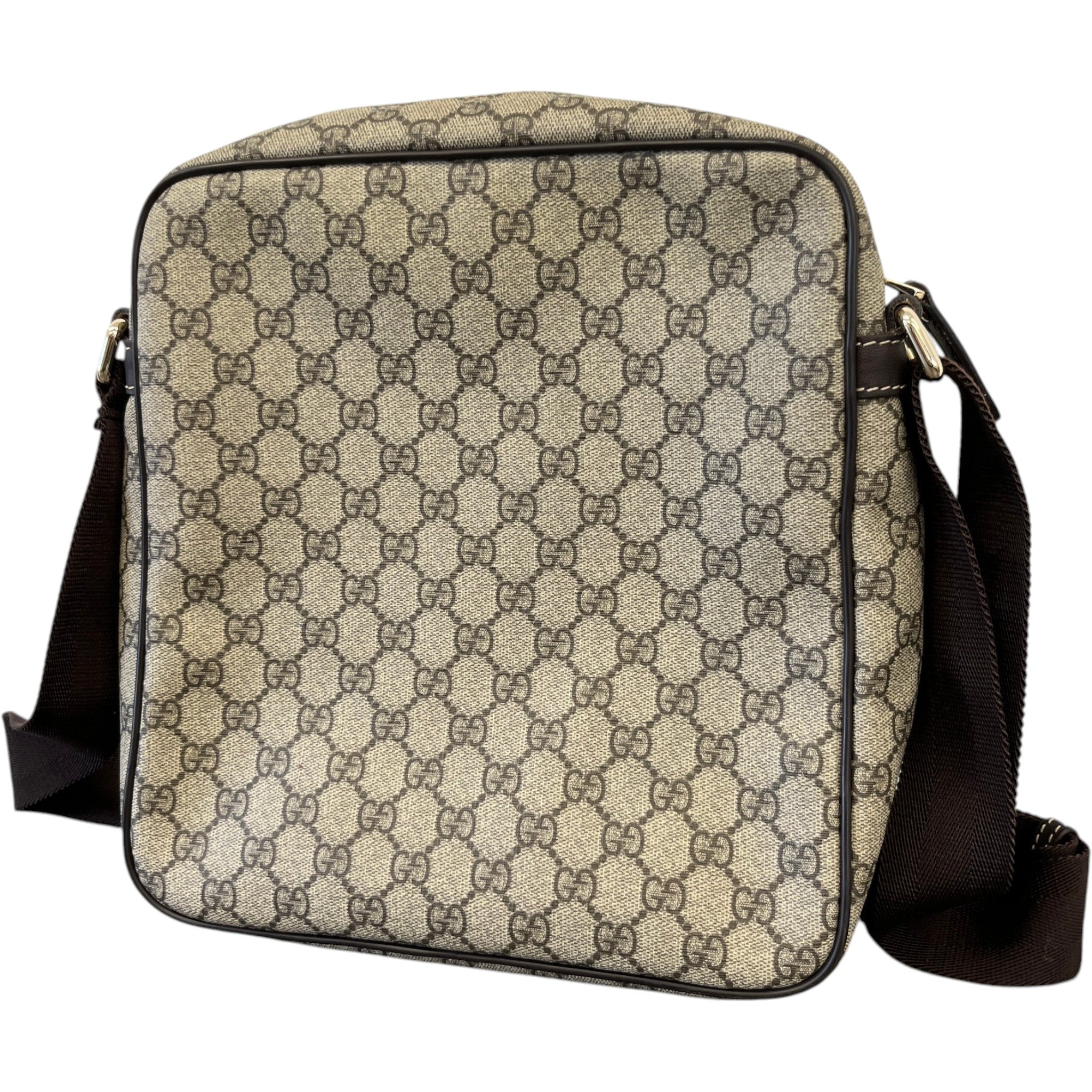 Men's Gg Supreme Messenger Bag Beige