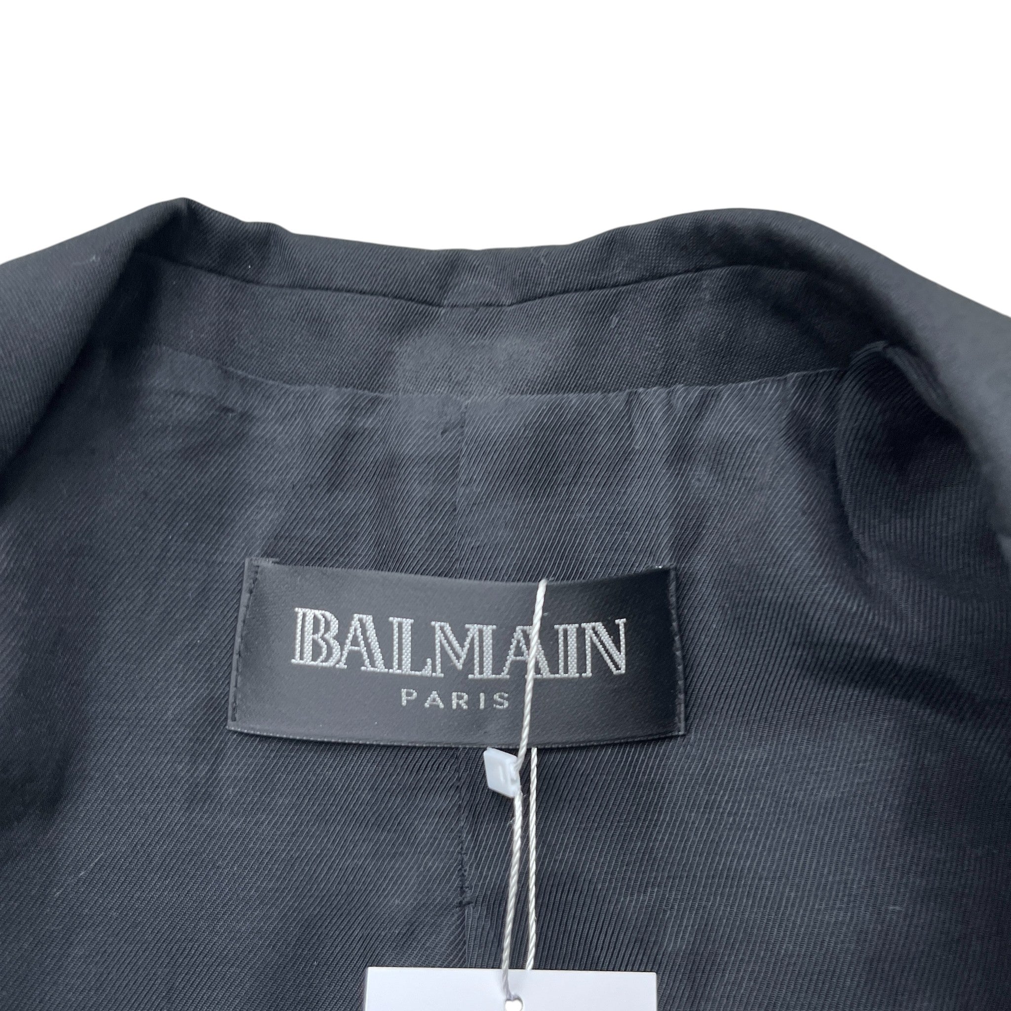 Women's Satin Lapel Double Breasted Jacket Black Size IT 38 / UK 6