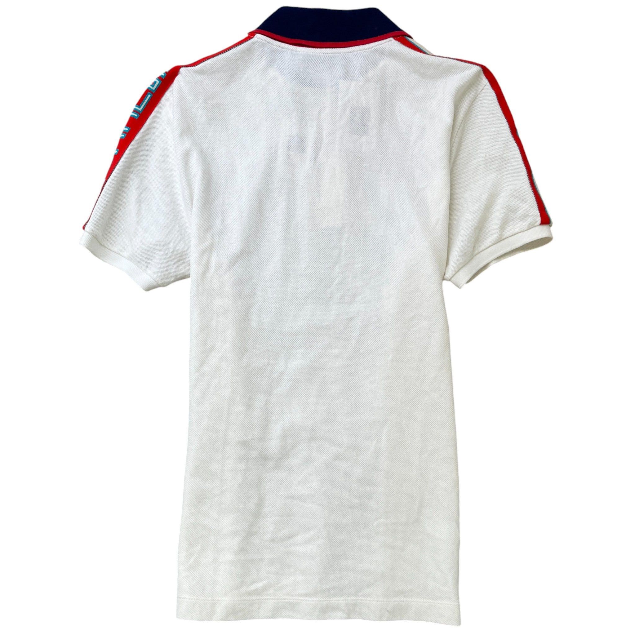 Men's Tape Logo Polo Shirt White Size M