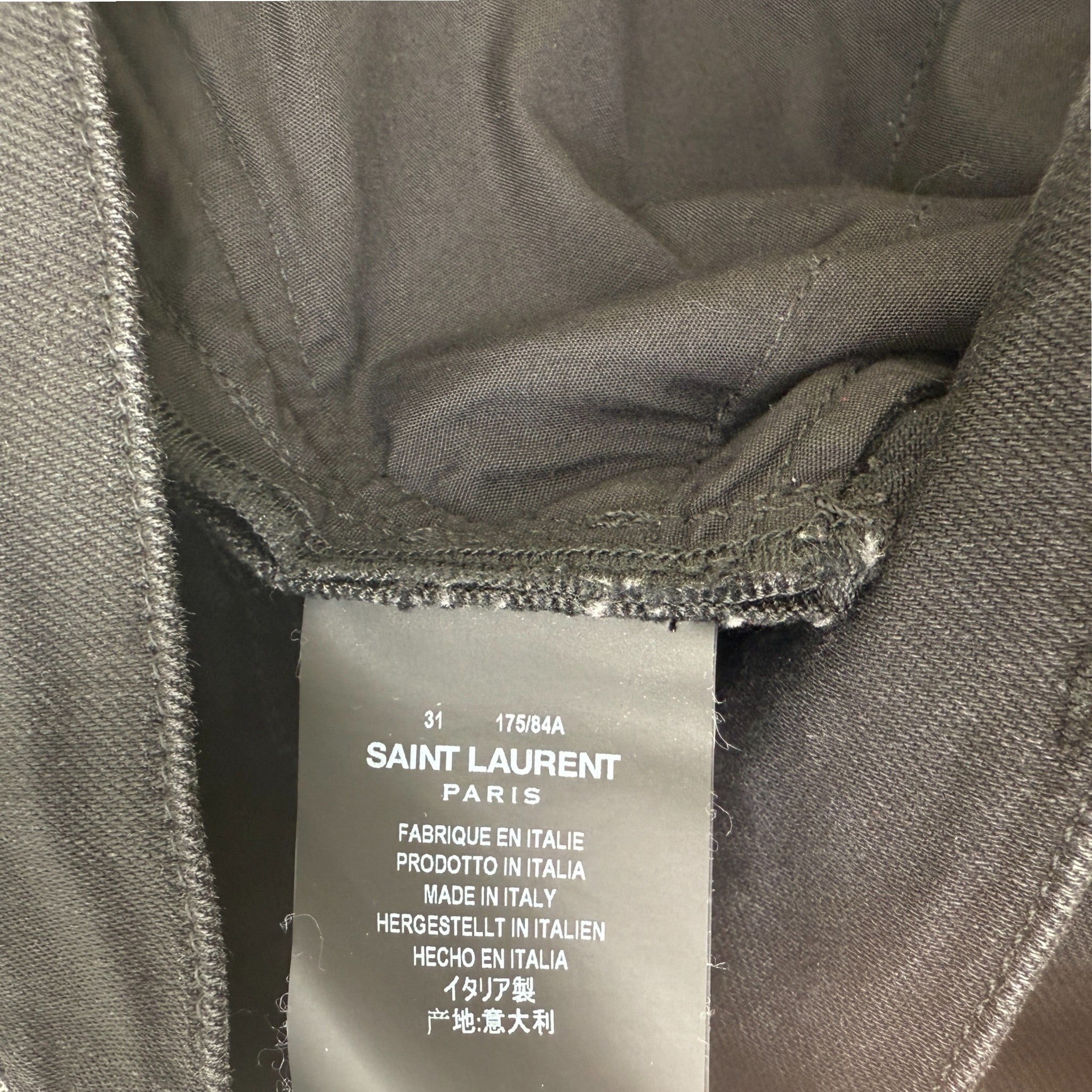 Men's Slim Jeans Black Size Waist 31"