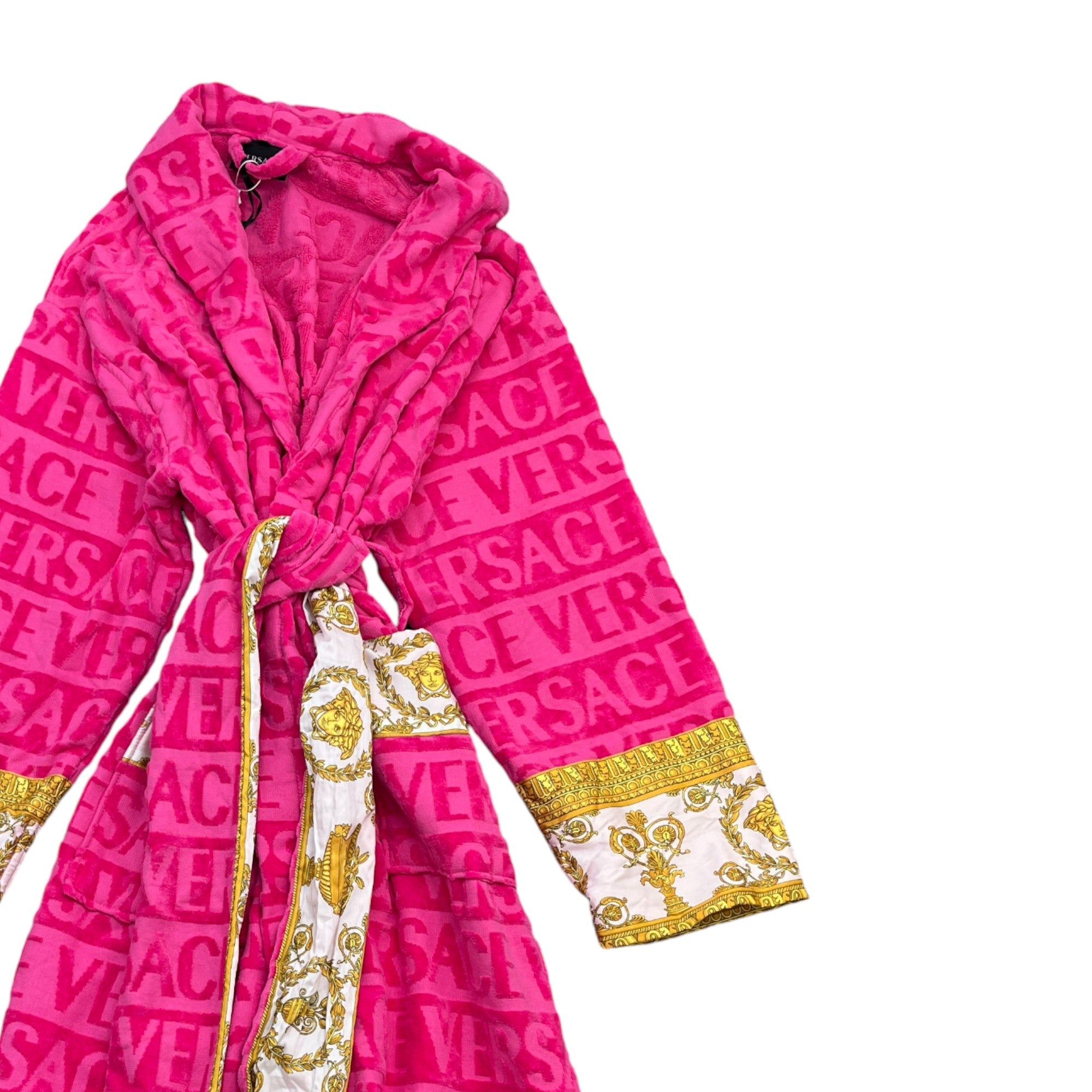 Women's I Love Baroque Bath Robe Pink Size XL