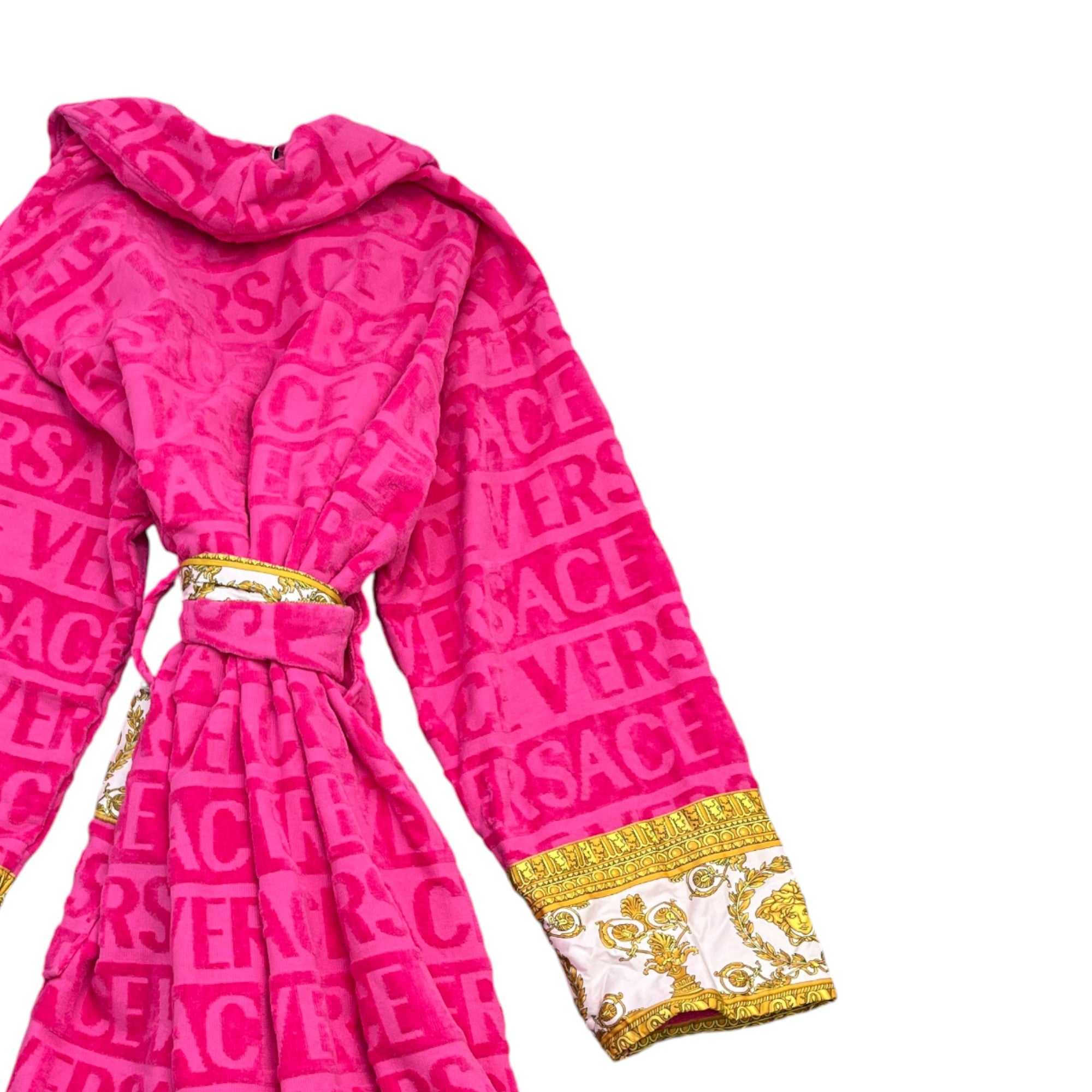 Women's I Love Baroque Bath Robe Pink Size XL
