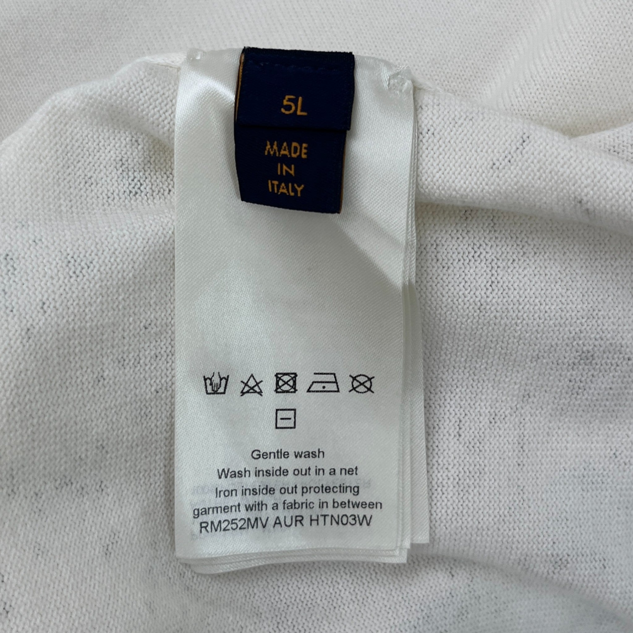 Men's Monogram Gradient Embellished T-Shirt White Size 5XL