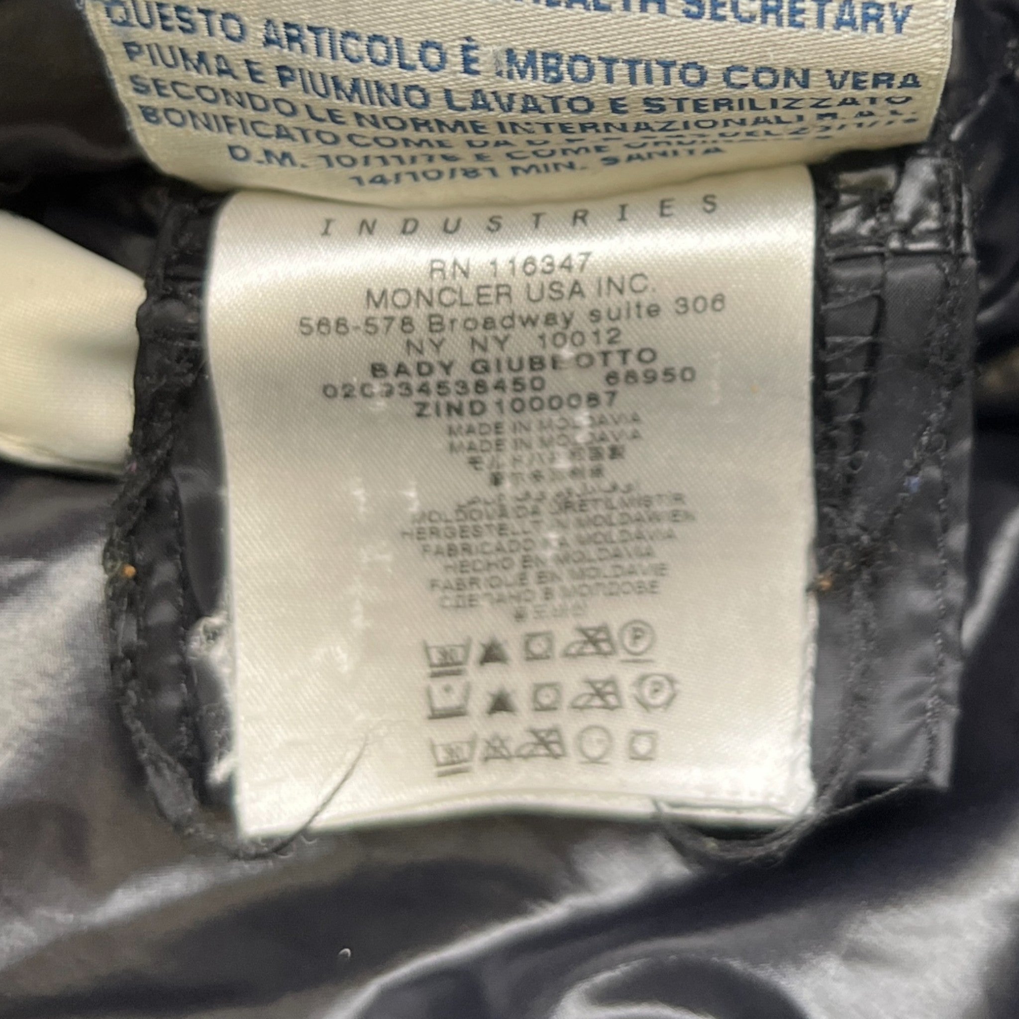 Women's Bady Down Jacket Black Size 3 / UK 14