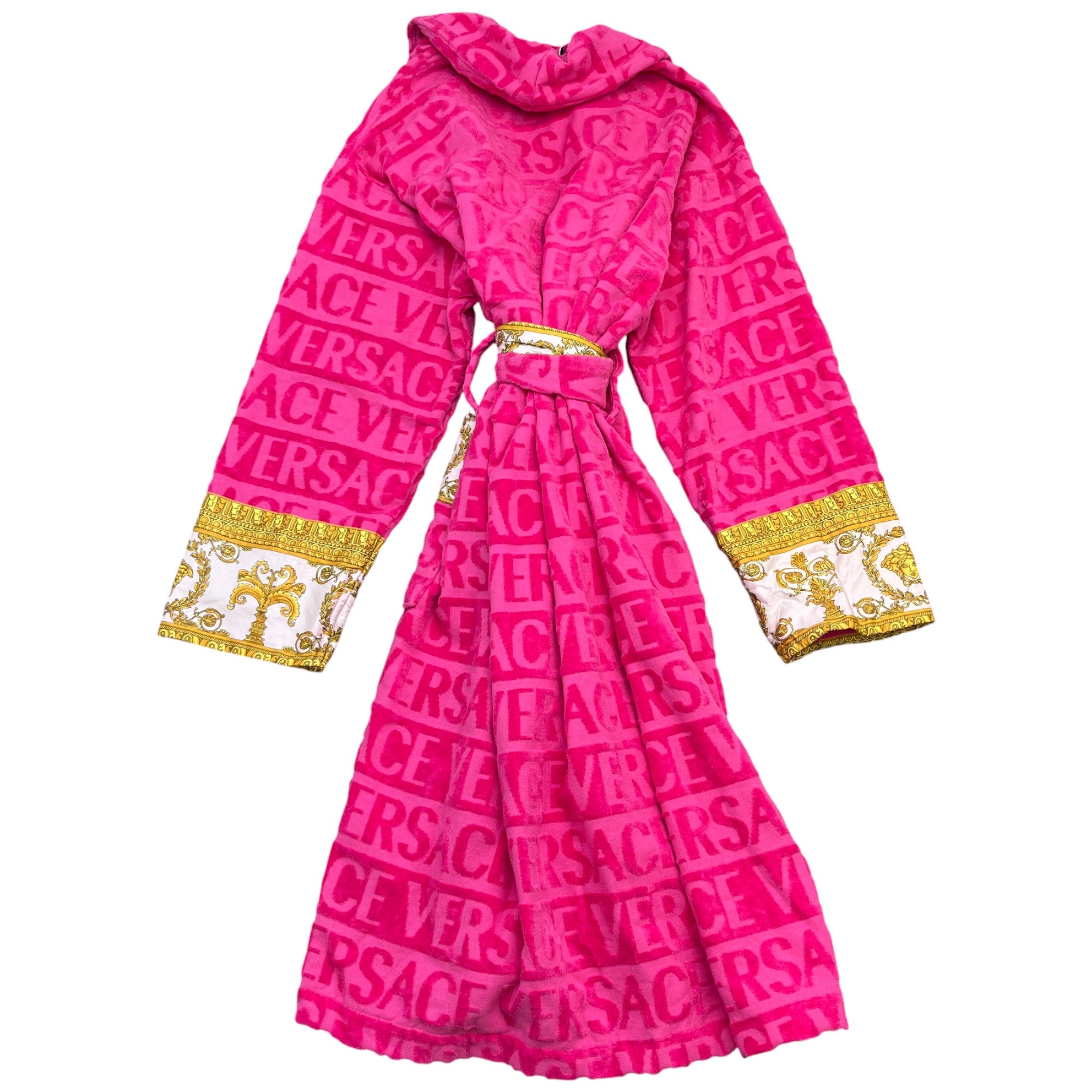 Women's I Love Baroque Bath Robe Pink Size XL