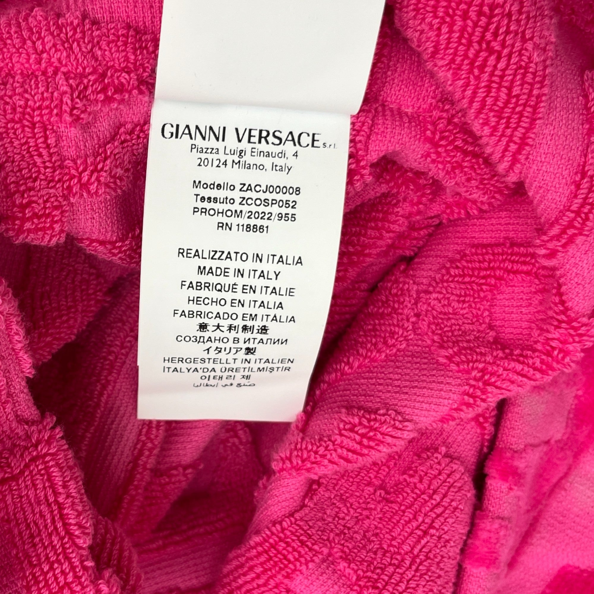 Women's I Love Baroque Bath Robe Pink Size XL