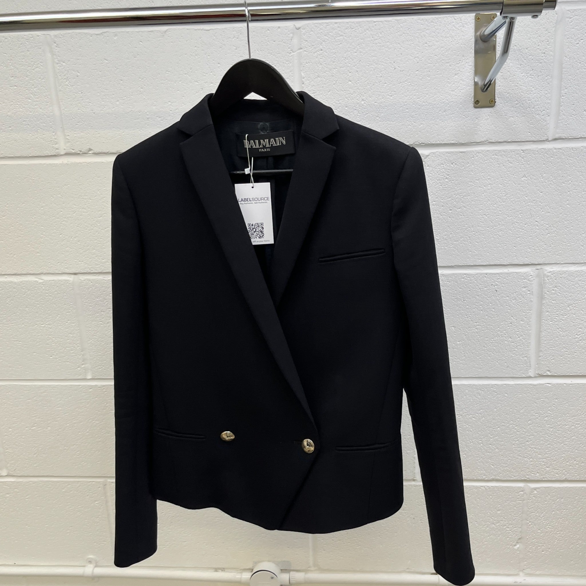 Women's Double Breasted Jacket Black Size IT 38 / UK 6