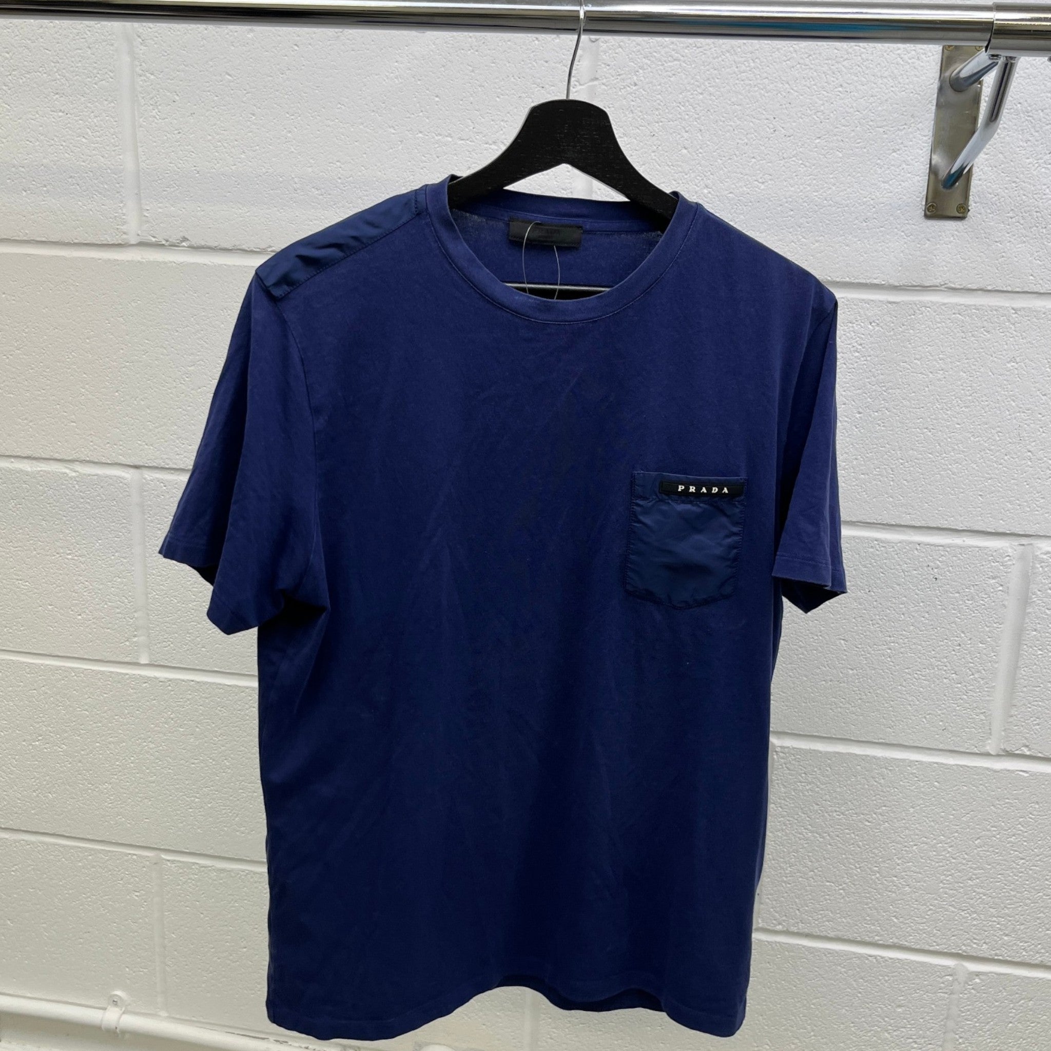 Men's Logo Pocket T-Shirt Blue Size L