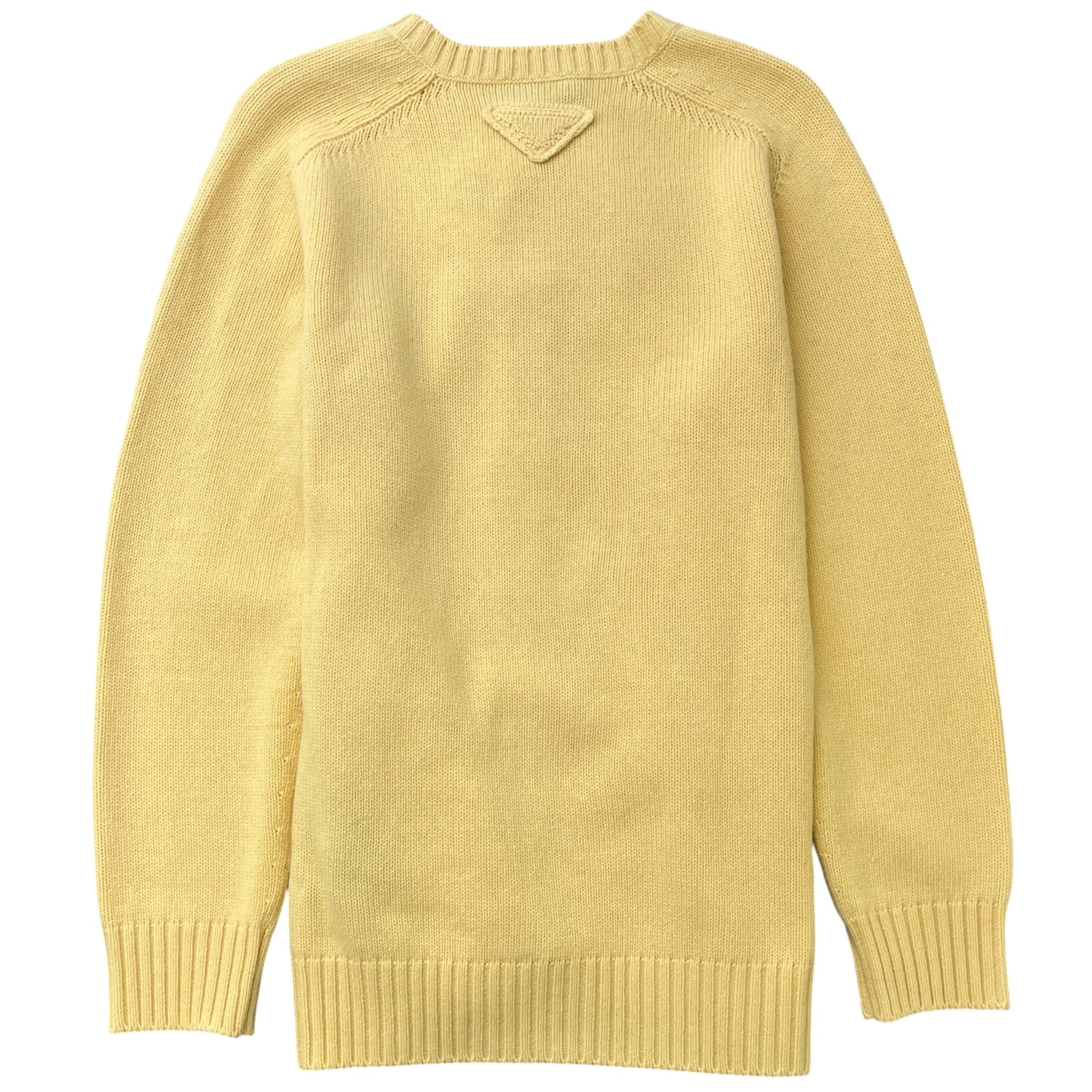 Men's Cashmere Knit Triangle Logo Cardigan Yellow Size IT 54 / UK XXL