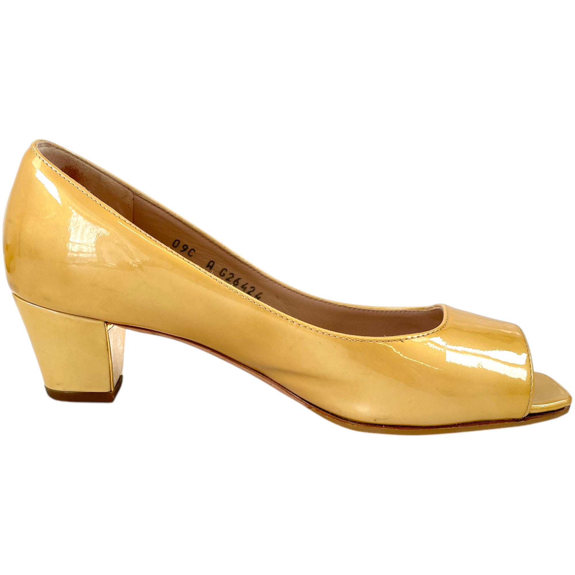 Women's Peep Toe Cc Mules Gold Size EU 34 / UK 1