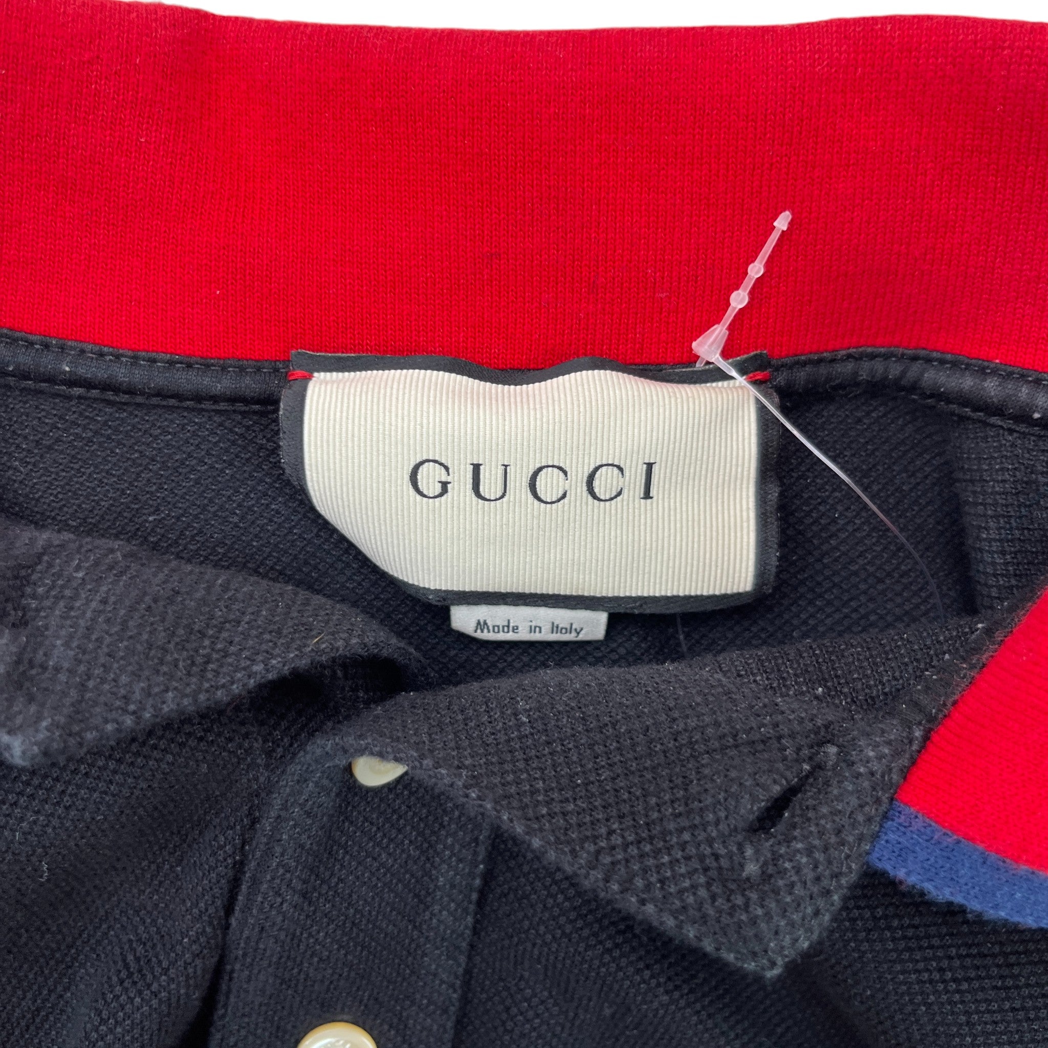 Men's Web Logo Polo Shirt Black Size S