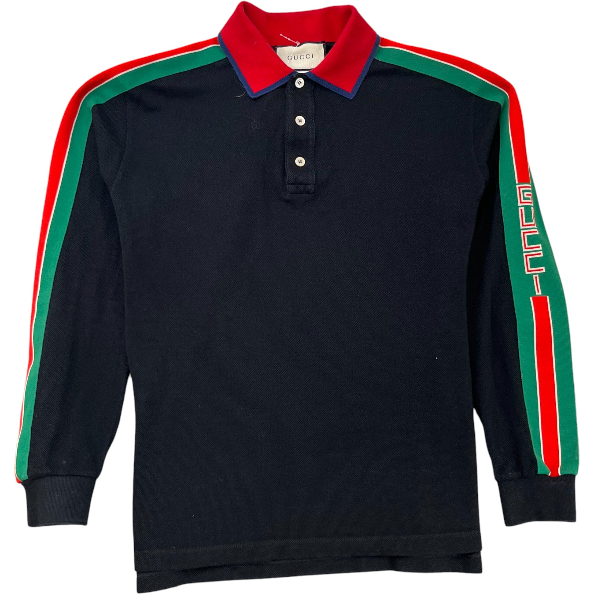 Men's Web Logo Polo Shirt Black Size S