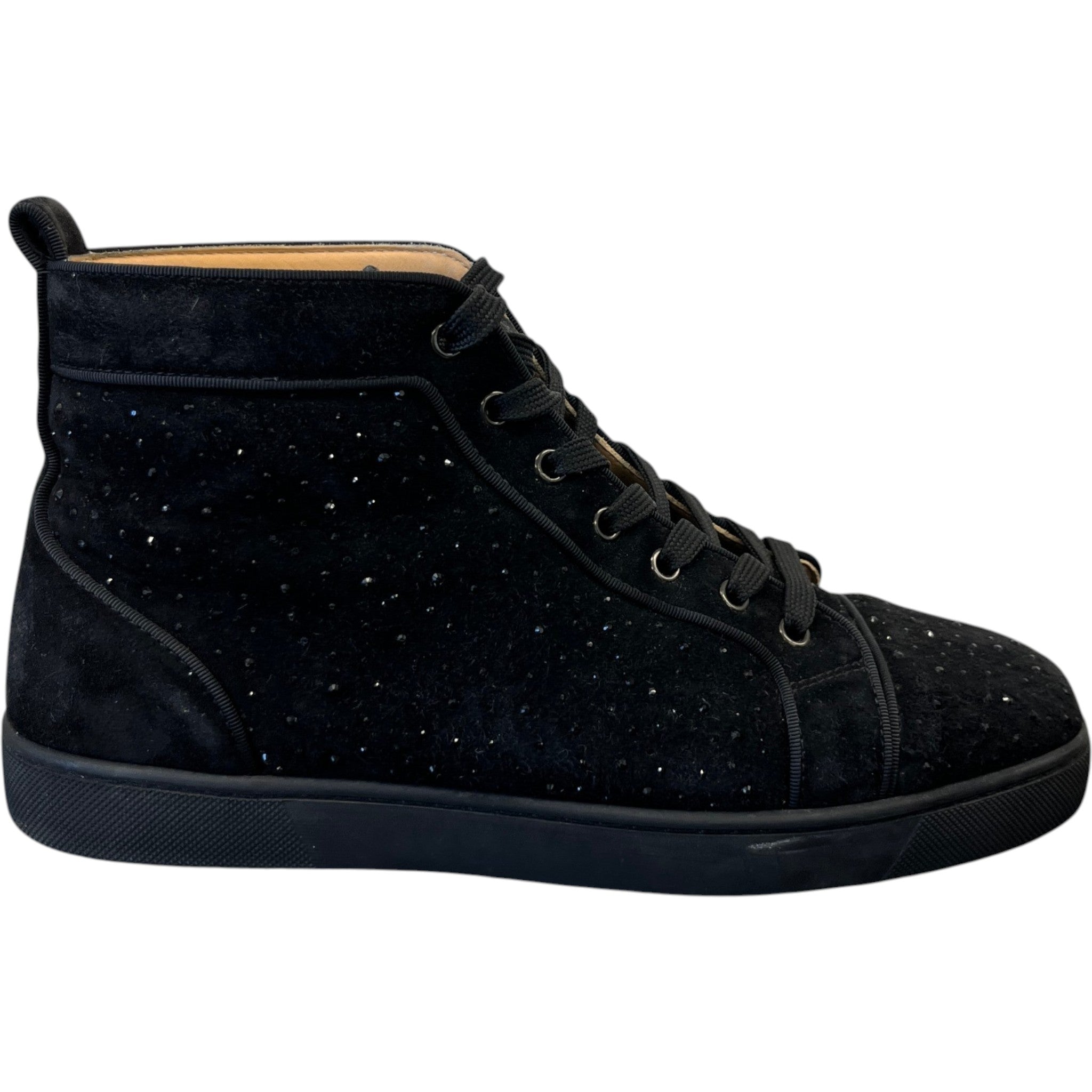 Men's Louis Strass High Trainers Black Size EU 42.5 / UK 8.5