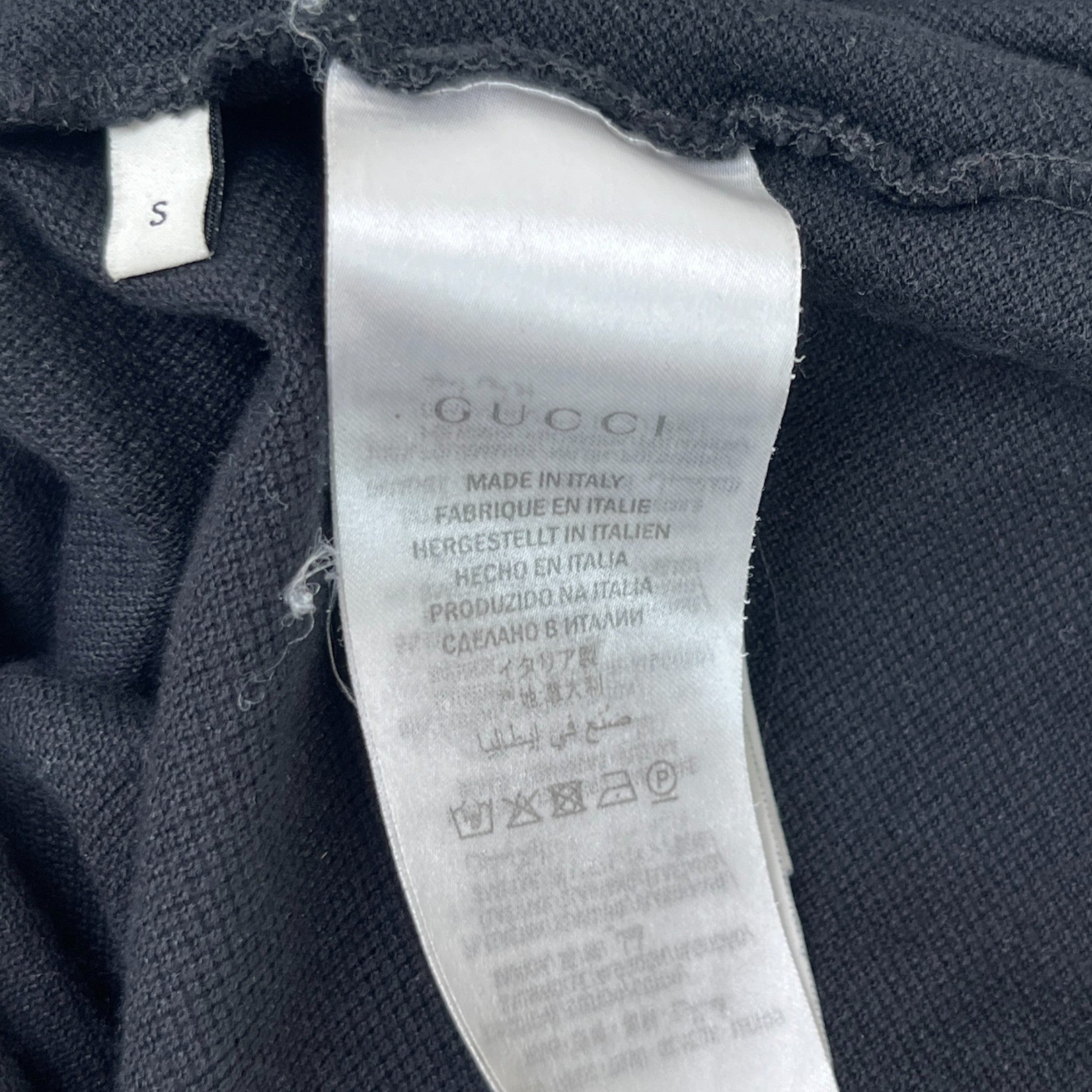 Men's Web Logo Polo Shirt Black Size S