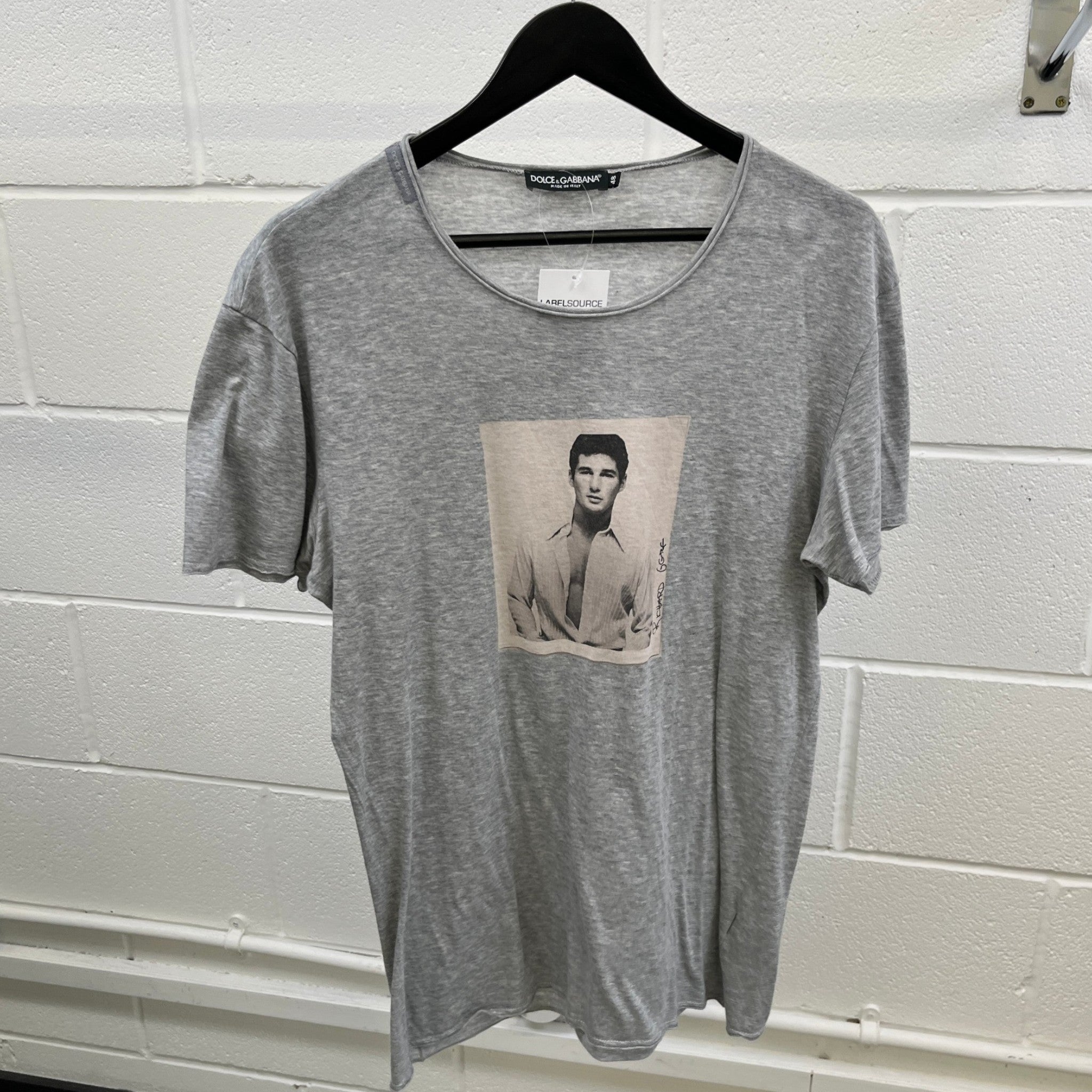 Men's Richard Gere Graphic T-Shirt Grey Size IT 48 / UK M