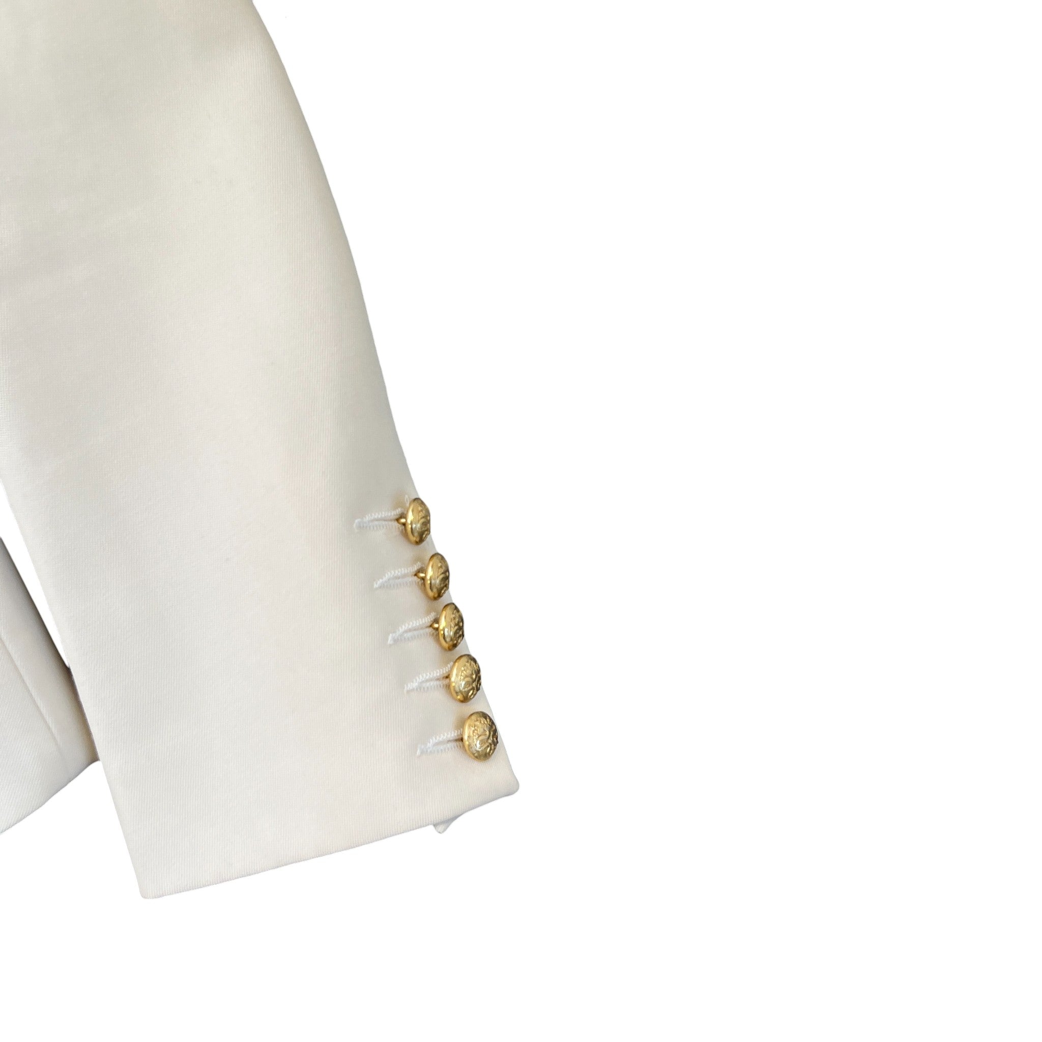 Women's Double Breasted Jacket Cream Size IT 38 / UK 6