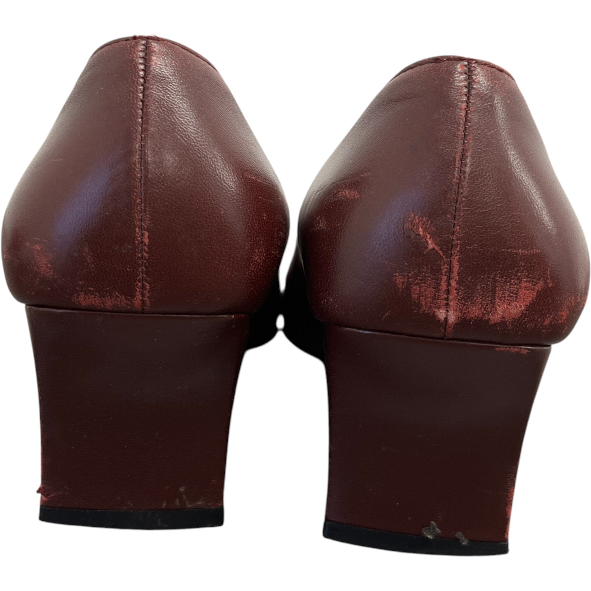 Women's Buckle Logo Mules Burgundy Size EU 38 / UK 5