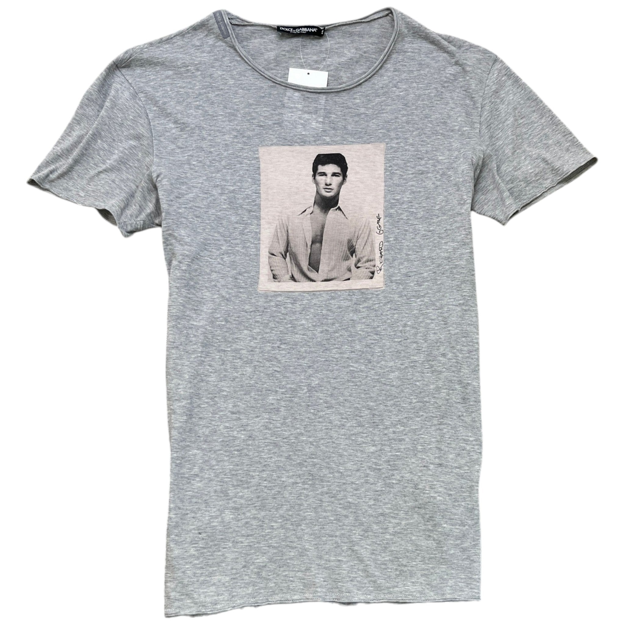 Men's Richard Gere Graphic T-Shirt Grey Size IT 48 / UK M