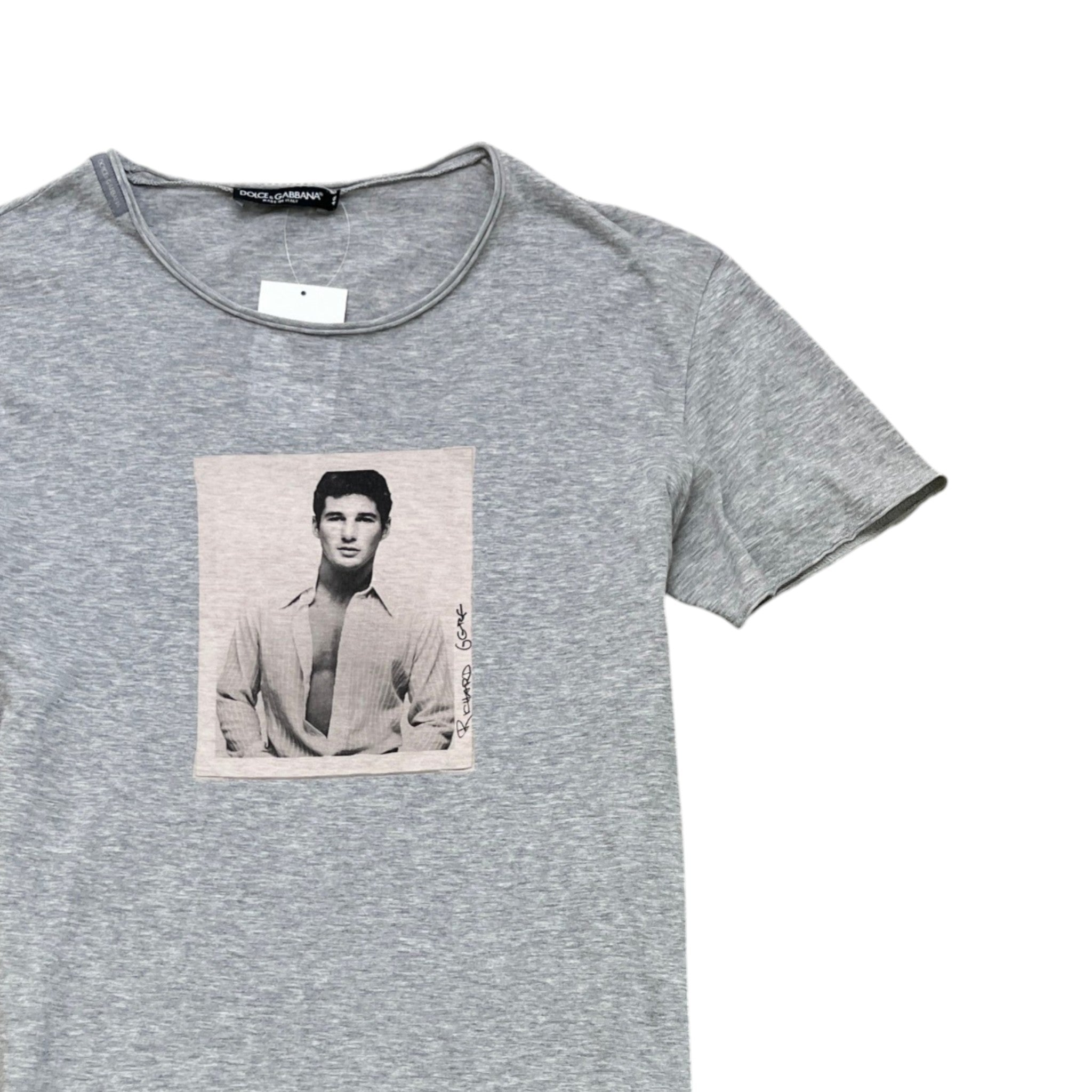 Men's Richard Gere Graphic T-Shirt Grey Size IT 48 / UK M