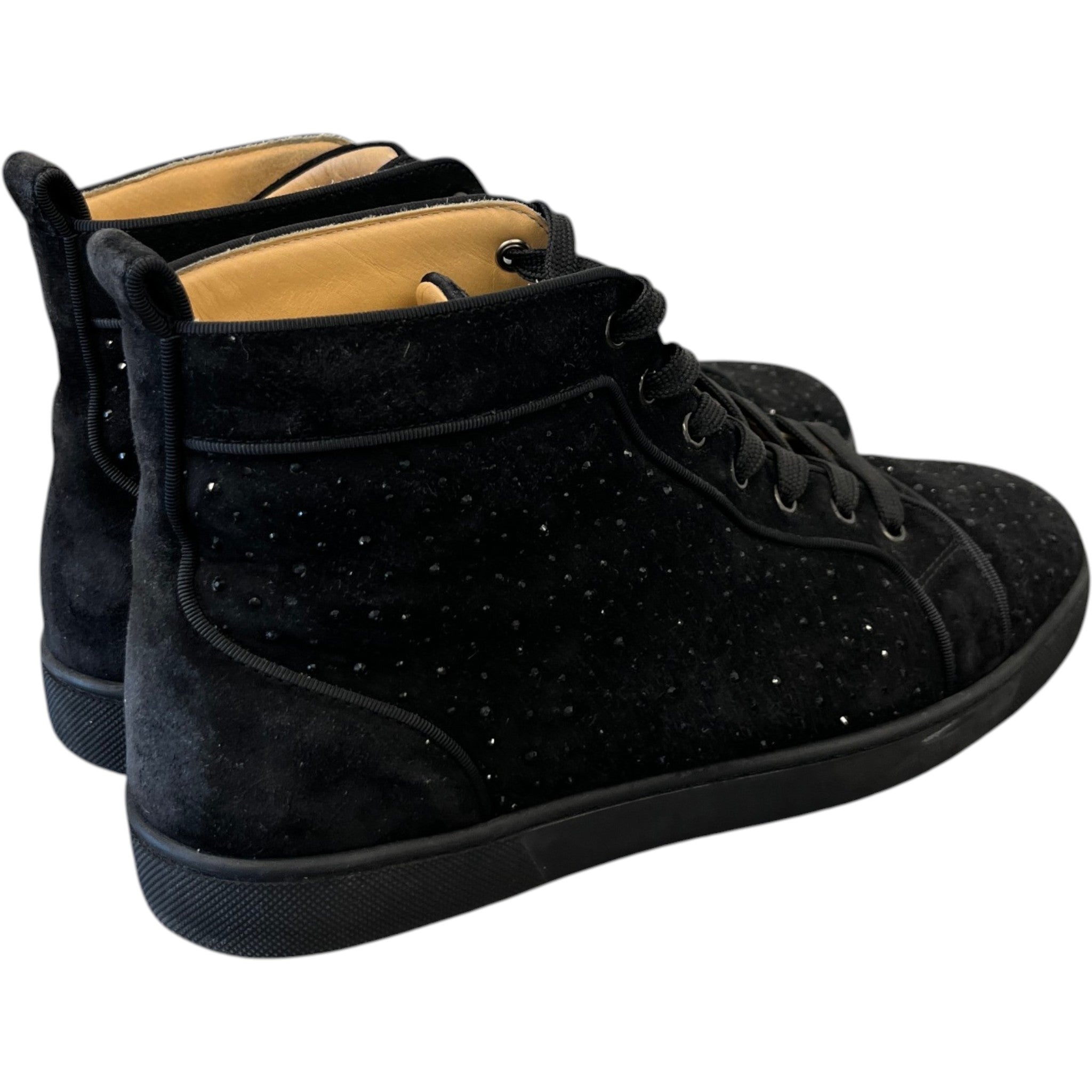 Men's Louis Strass High Trainers Black Size EU 42.5 / UK 8.5