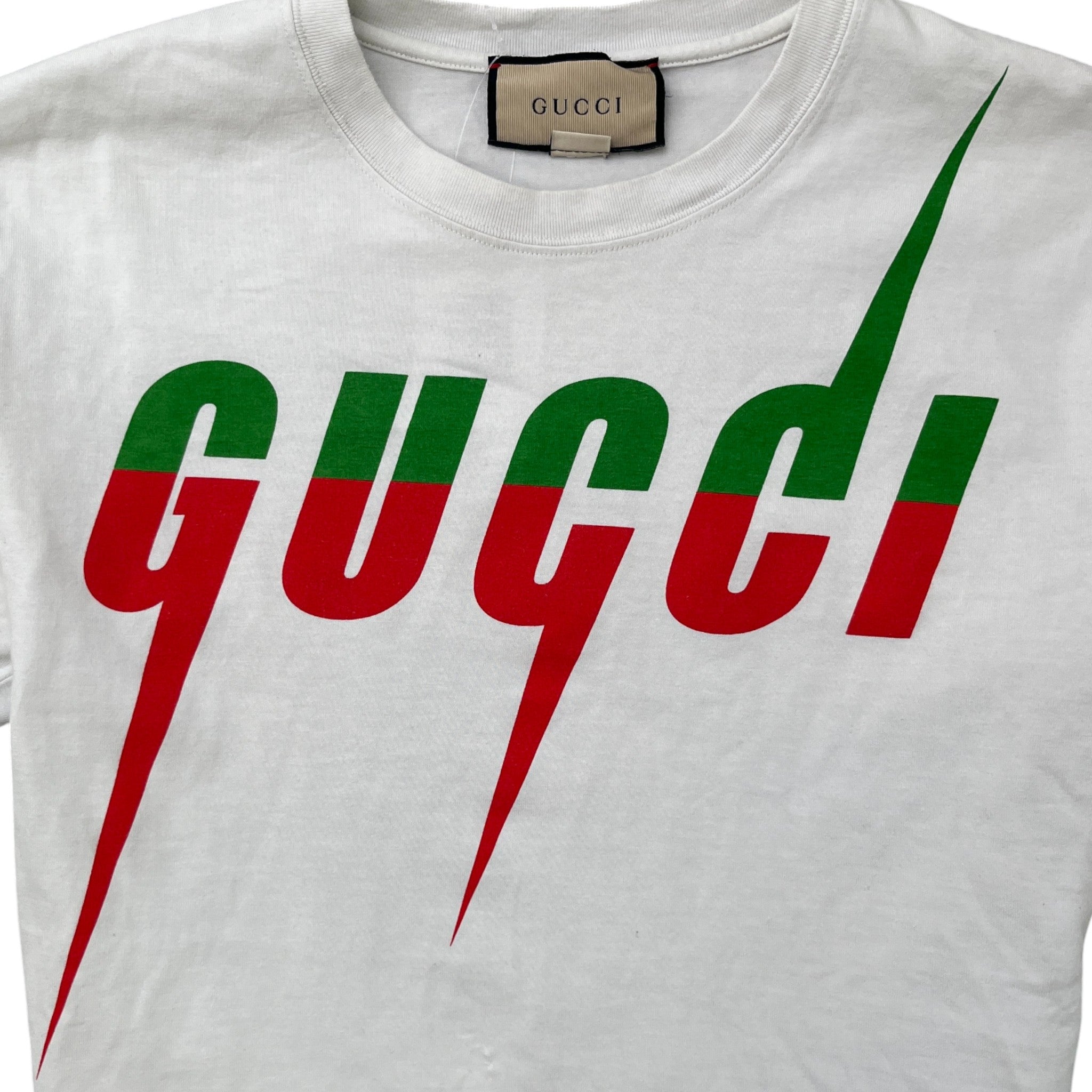 Men's Blade Logo Print T-Shirt White Size XS