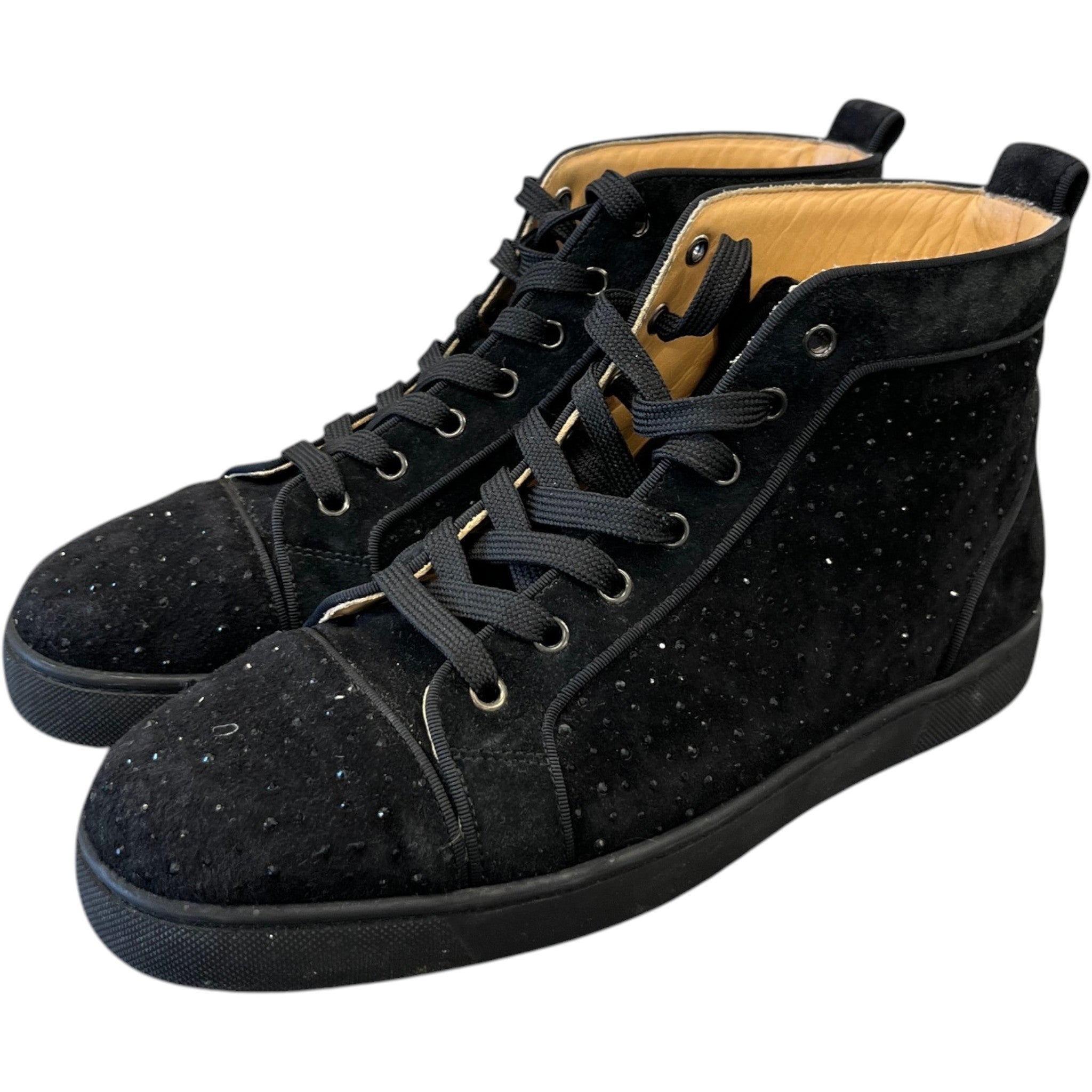 Men's Louis Strass High Trainers Black Size EU 42.5 / UK 8.5
