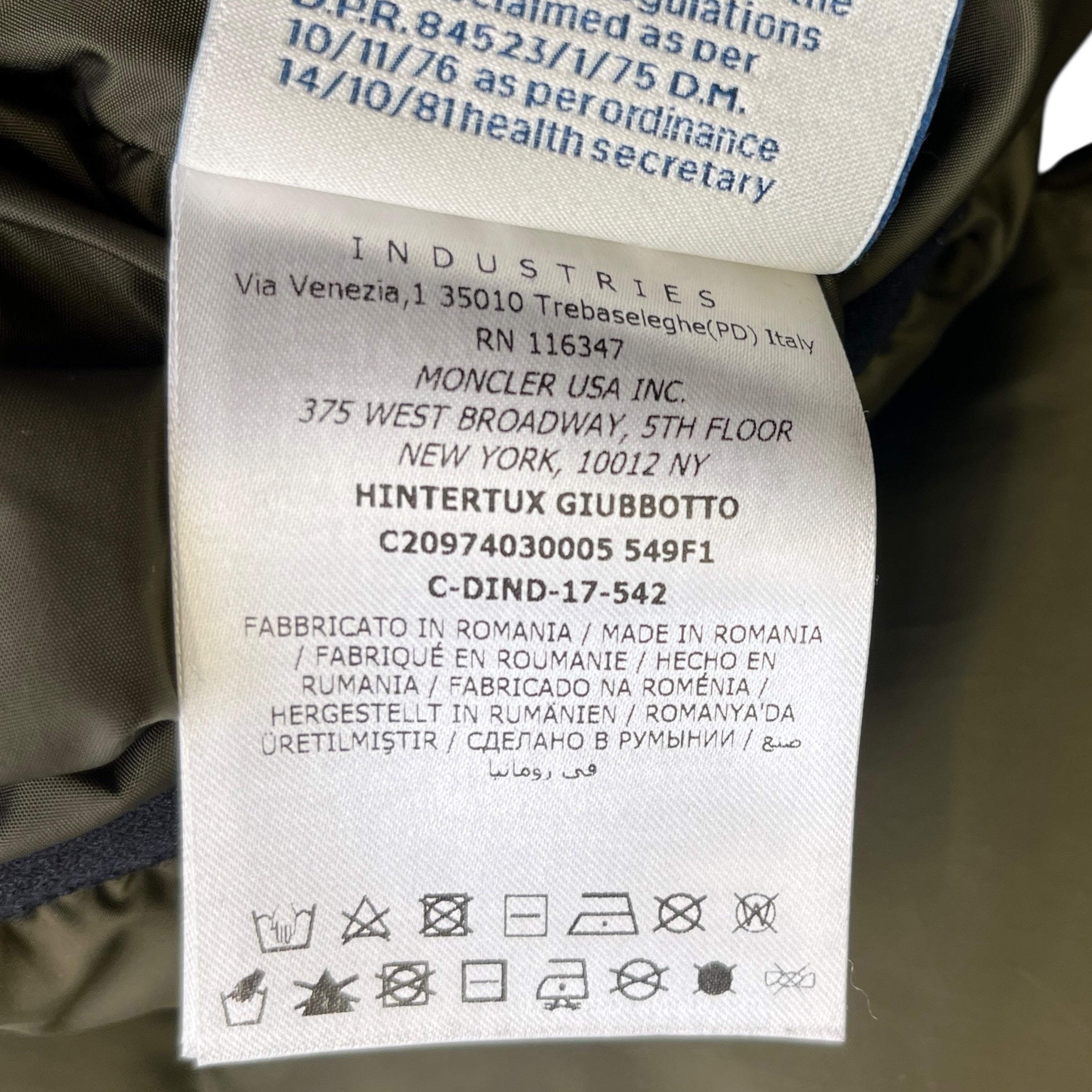 Men's Hintertux Down Jacket Khaki Size M