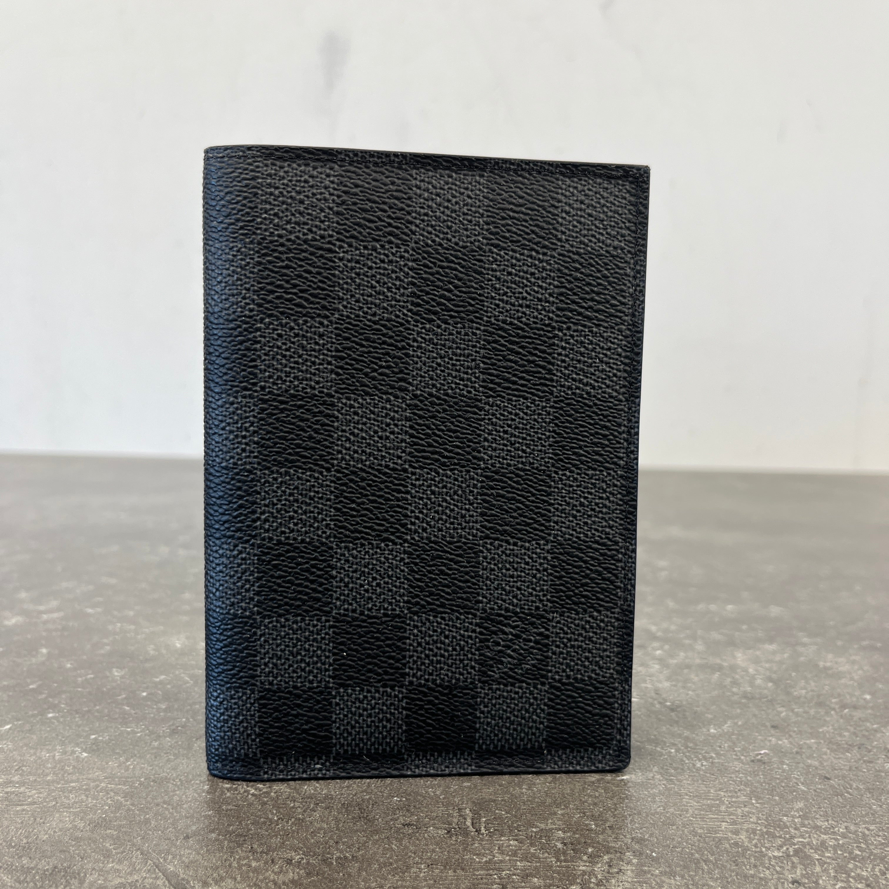 Men's Damier Graphite Passport Holder Black