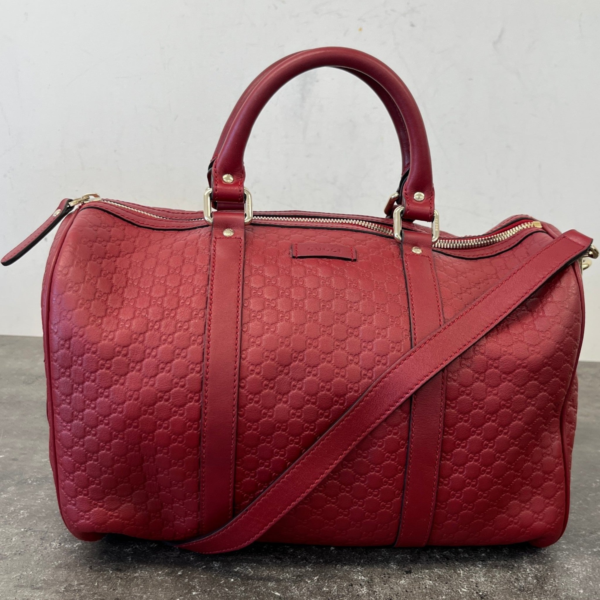 Women's Microguccissima Boston Bag Red