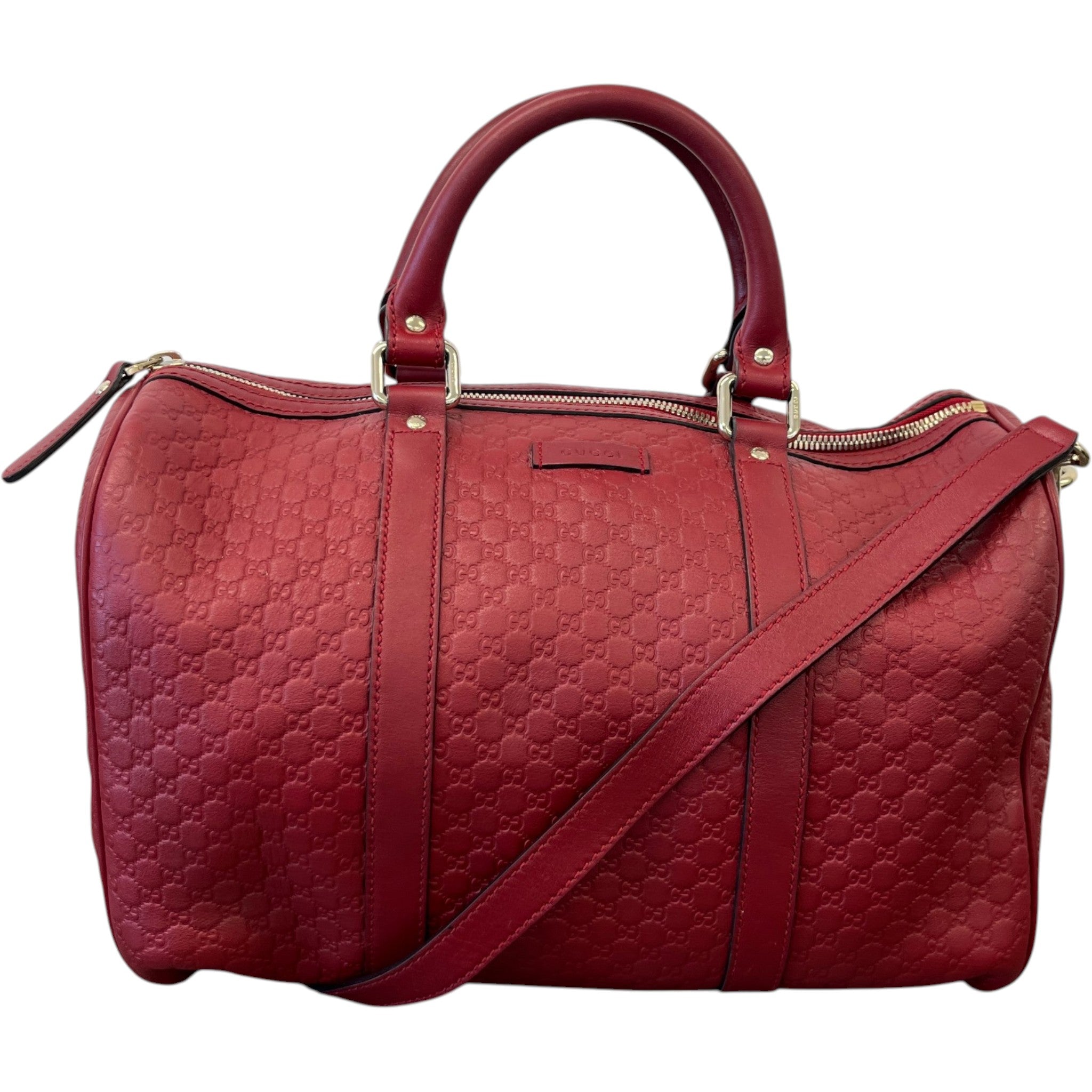 Women's Microguccissima Boston Bag Red