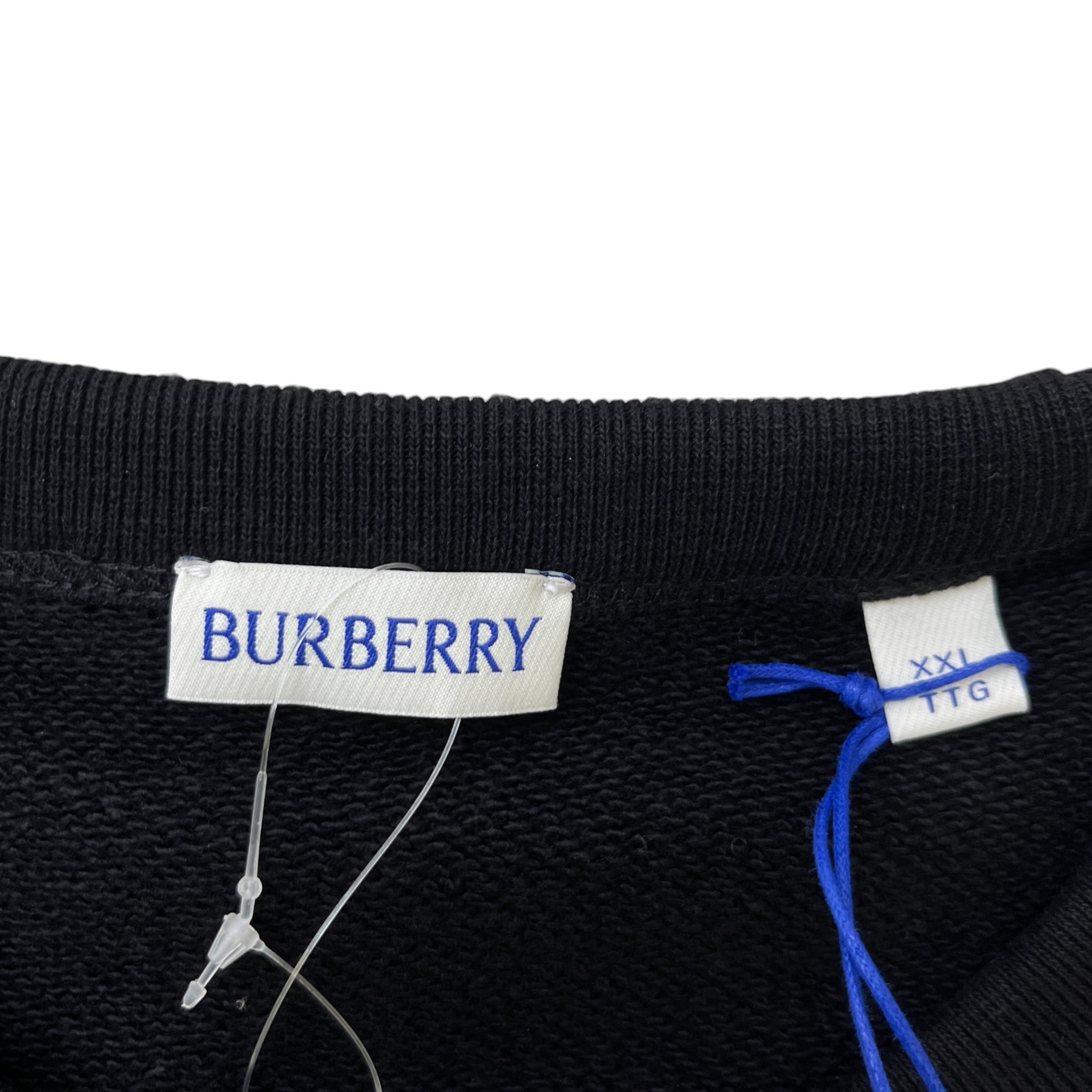 Men's Check Trim Jumper Black Size XXL