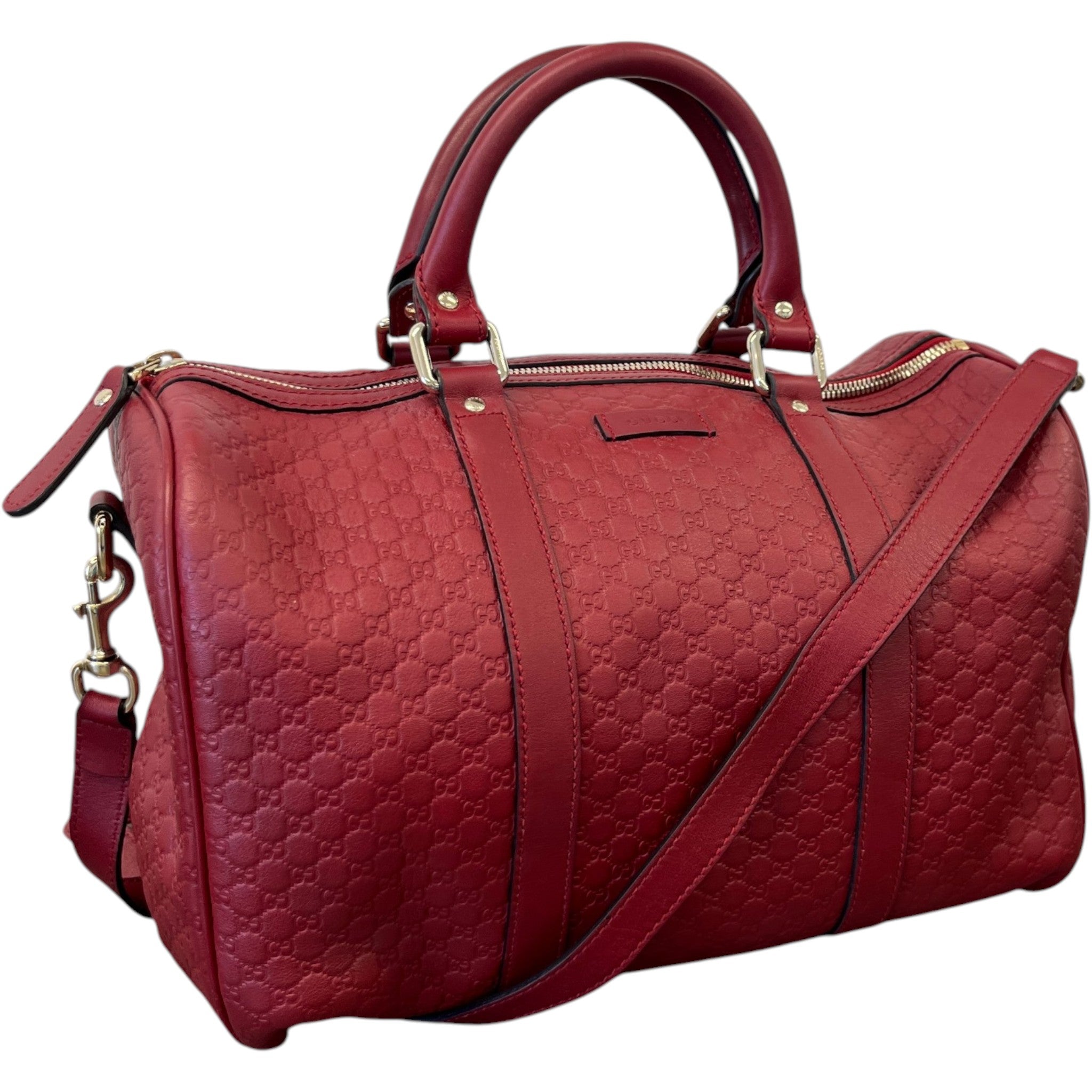 Women's Microguccissima Boston Bag Red