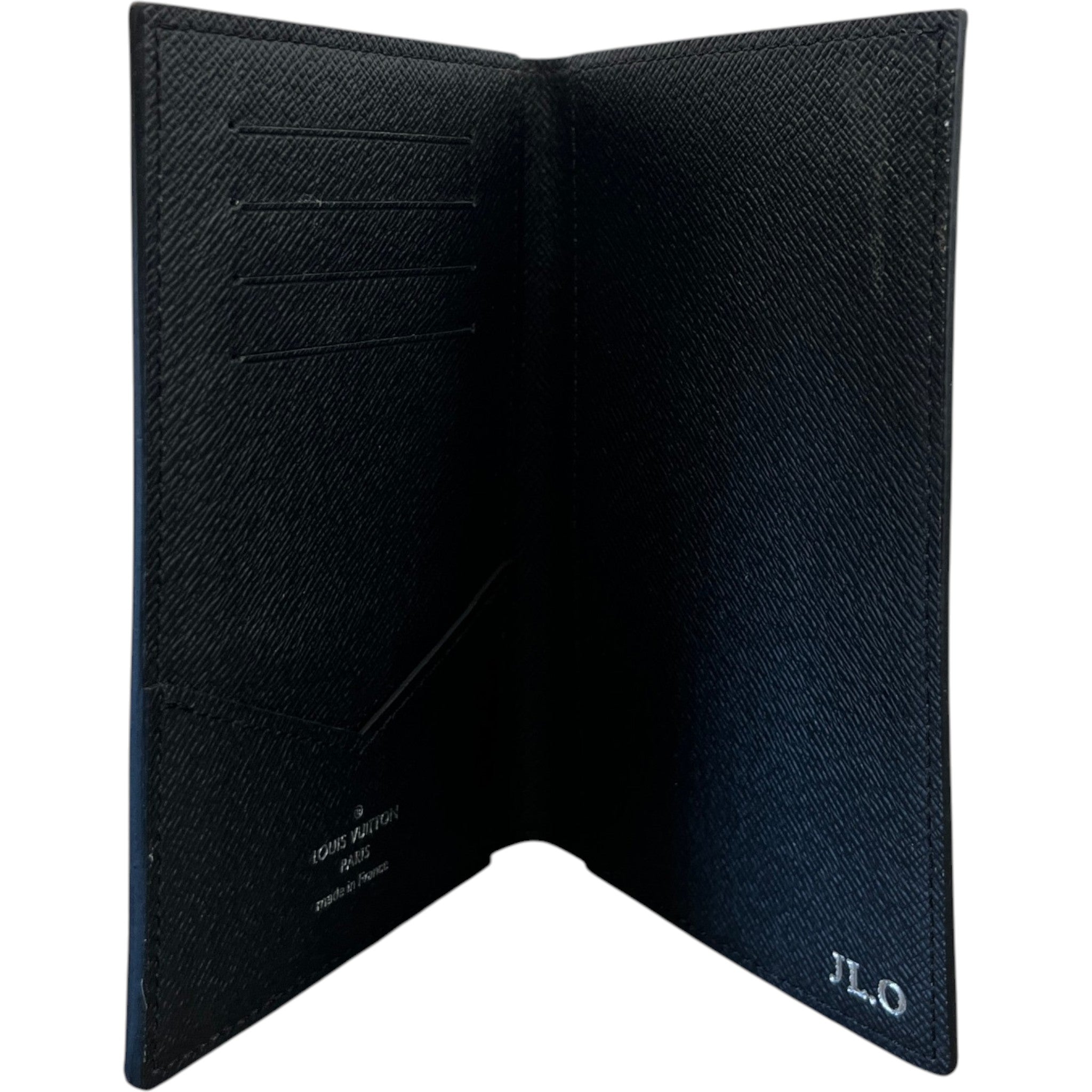 Men's Damier Graphite Passport Holder Black