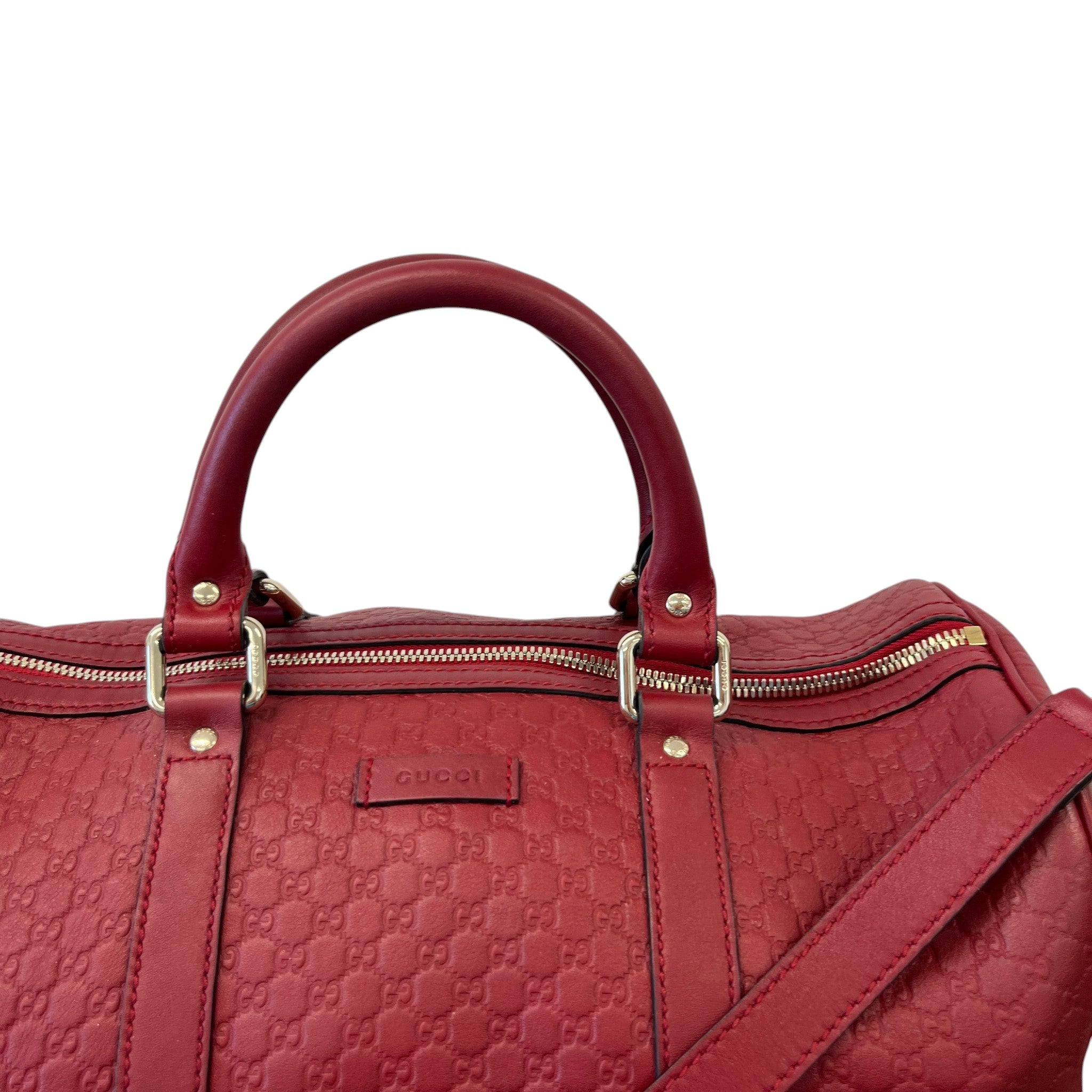 Women's Microguccissima Boston Bag Red