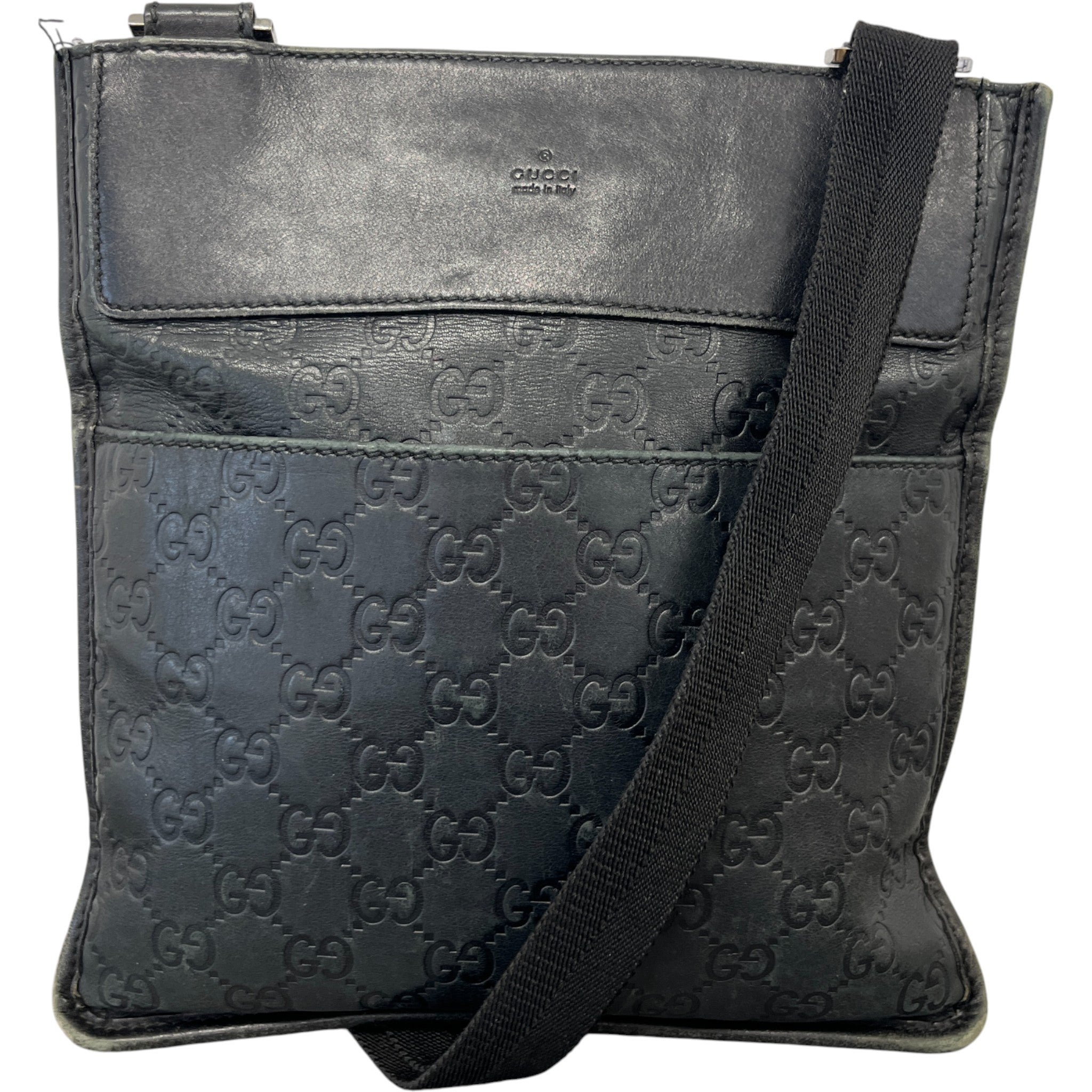 Men's Gg Canvas Messenger Bag Black