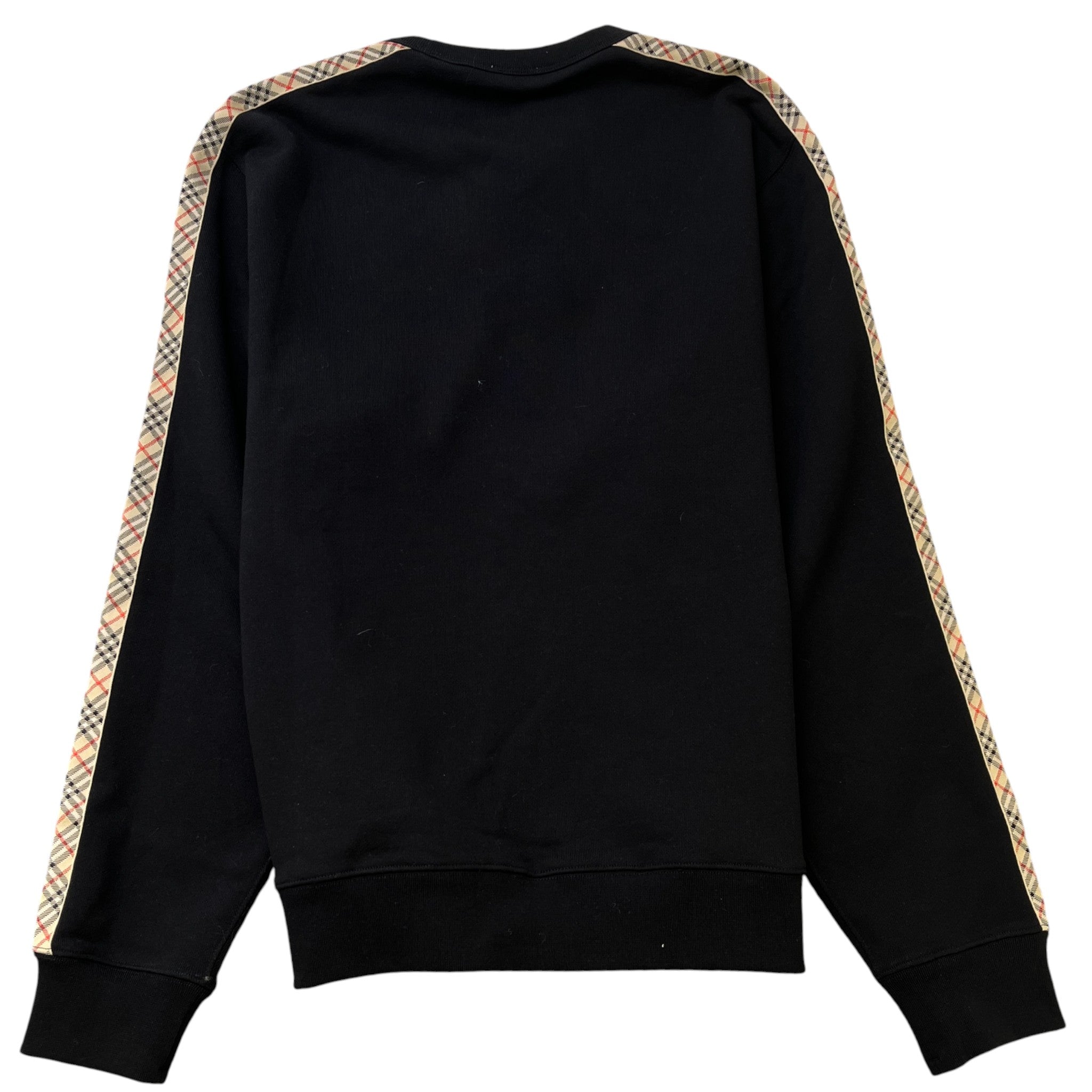 Men's Check Trim Jumper Black Size XXL