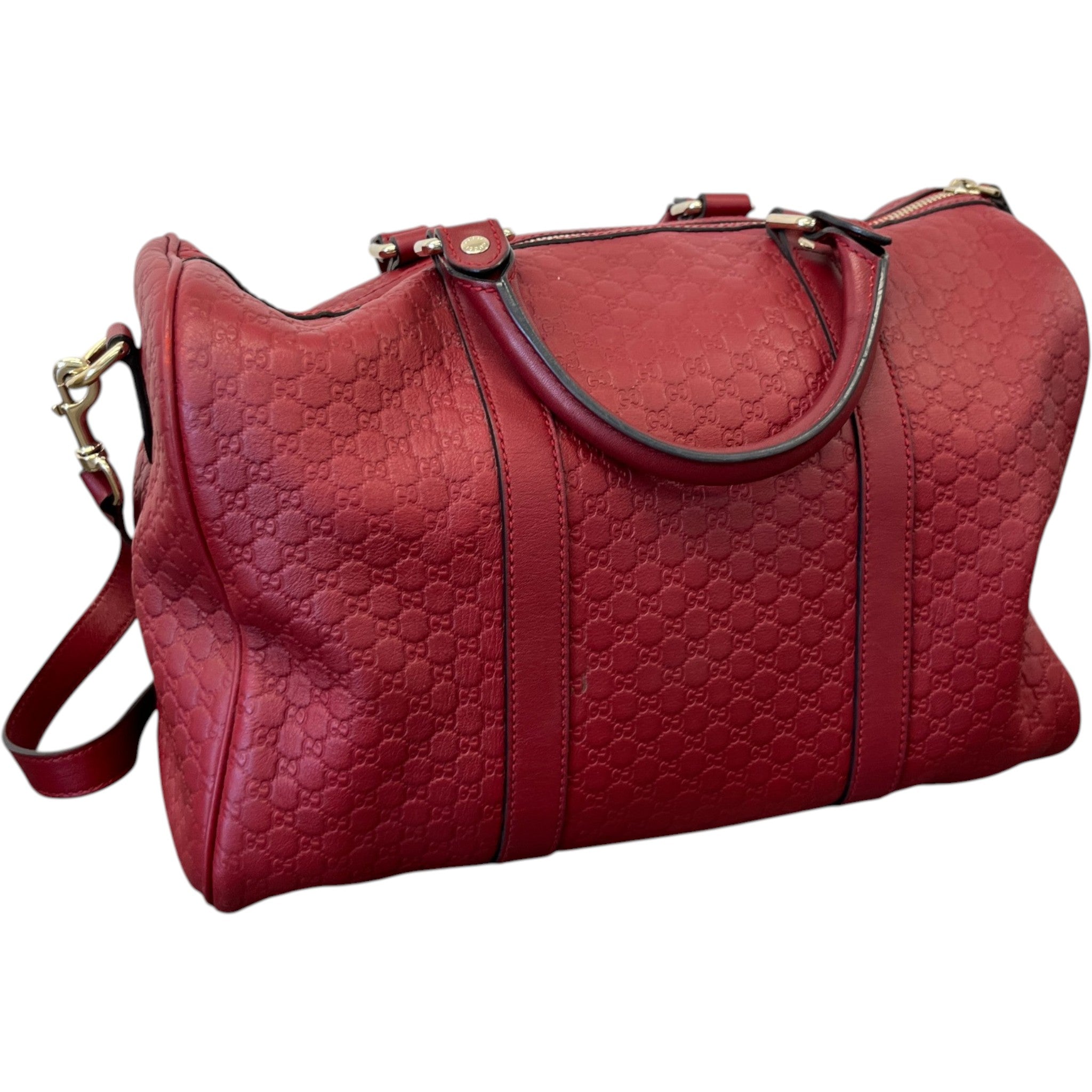 Women's Microguccissima Boston Bag Red
