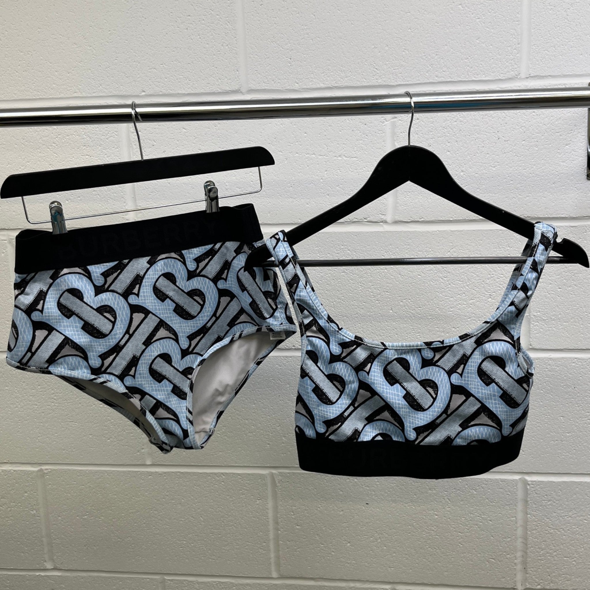 Women's Tb Summer Monogram Bikini Blue Size L